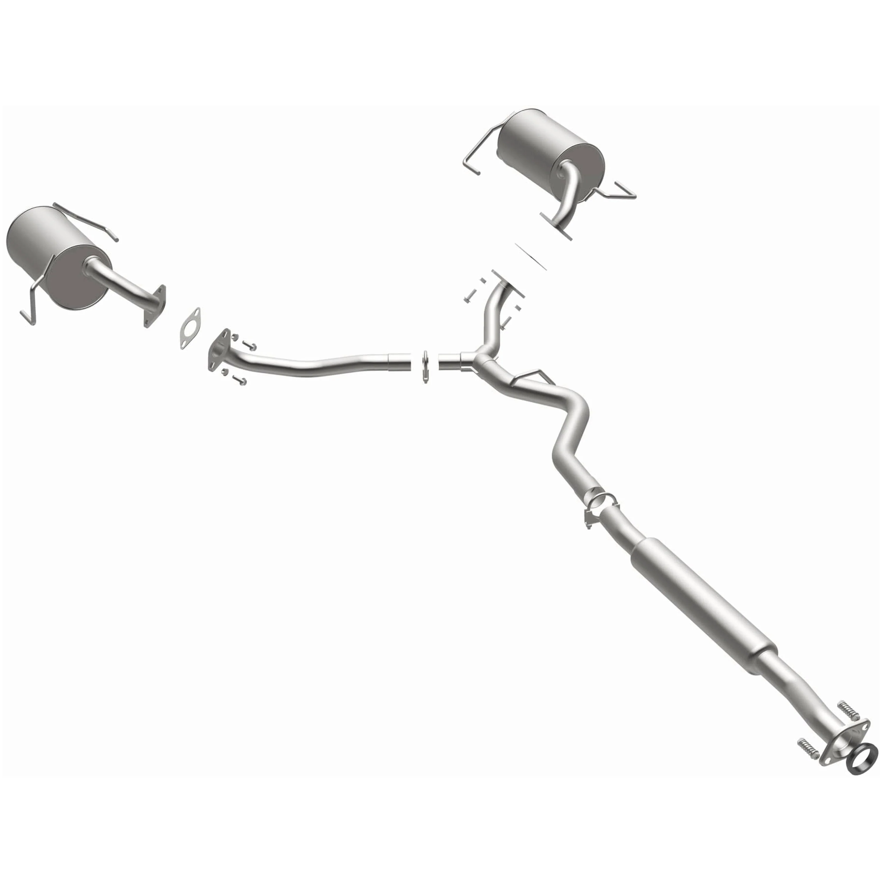 BRExhaust 2005-2009 Subaru Outback 2.5L Direct-Fit Exhaust System Kit 106-0068 - Image 2