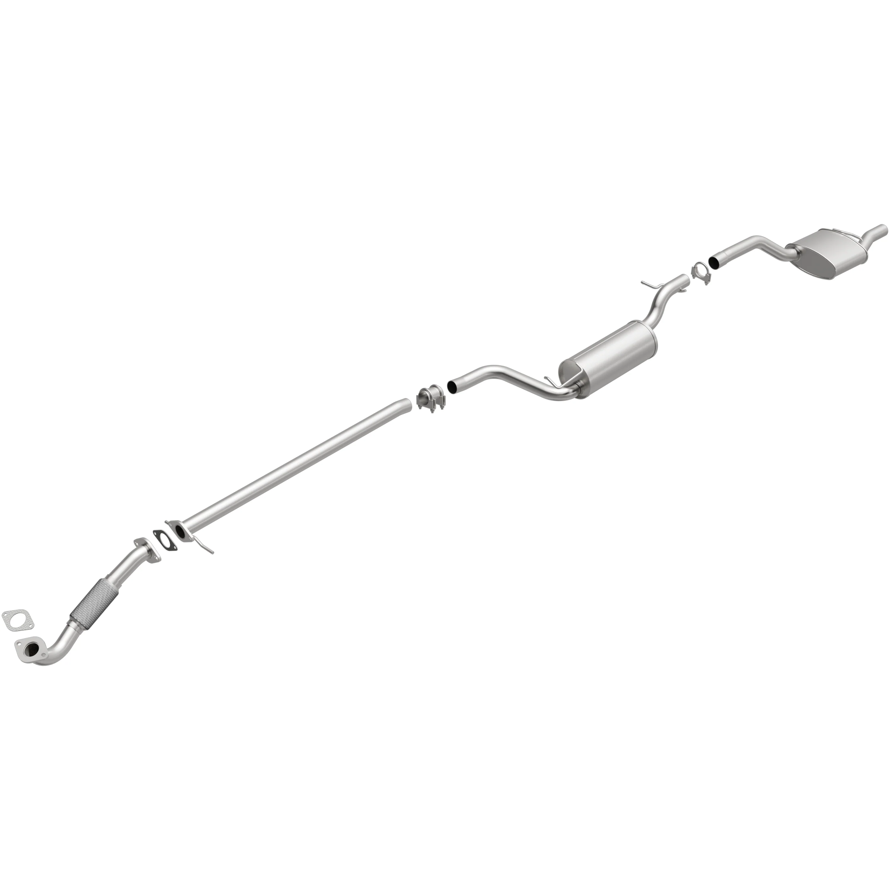 BRExhaust 2000-2004 Ford Focus 2.0L Direct-Fit Exhaust System Kit 106-0125 - Image 2