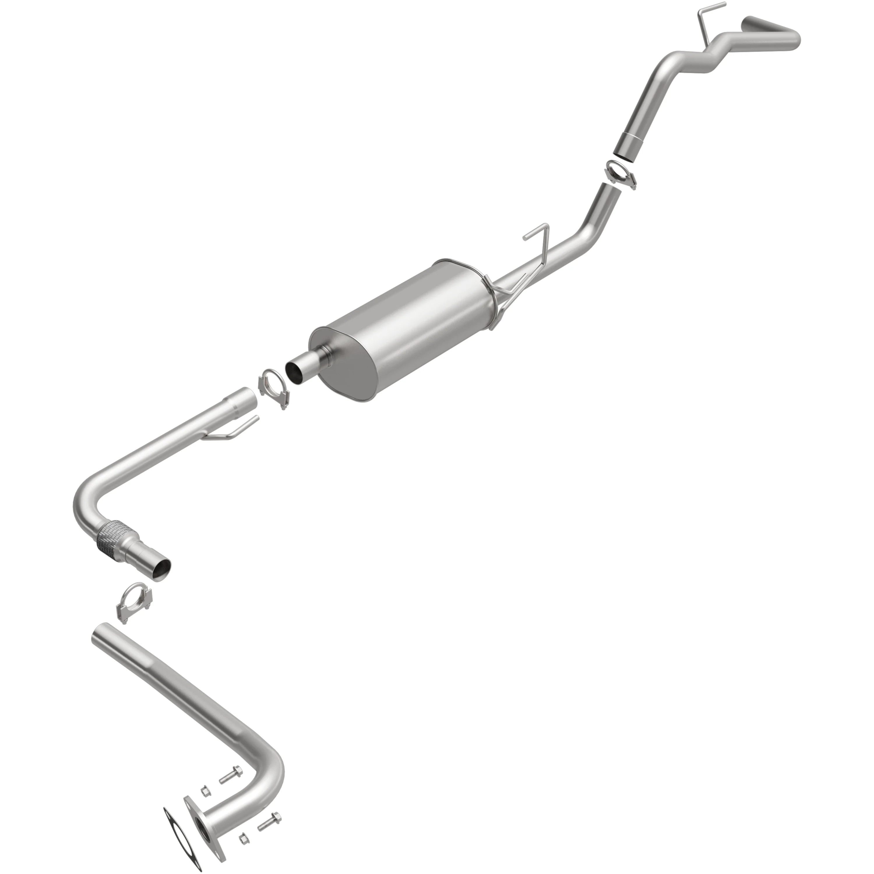 BRExhaust 2009-2012 Suzuki Equator 2.5L | 2005-2018 Nissan Frontier 2.5L Direct-Fit Exhaust System Kit 106-0145 - Image 2