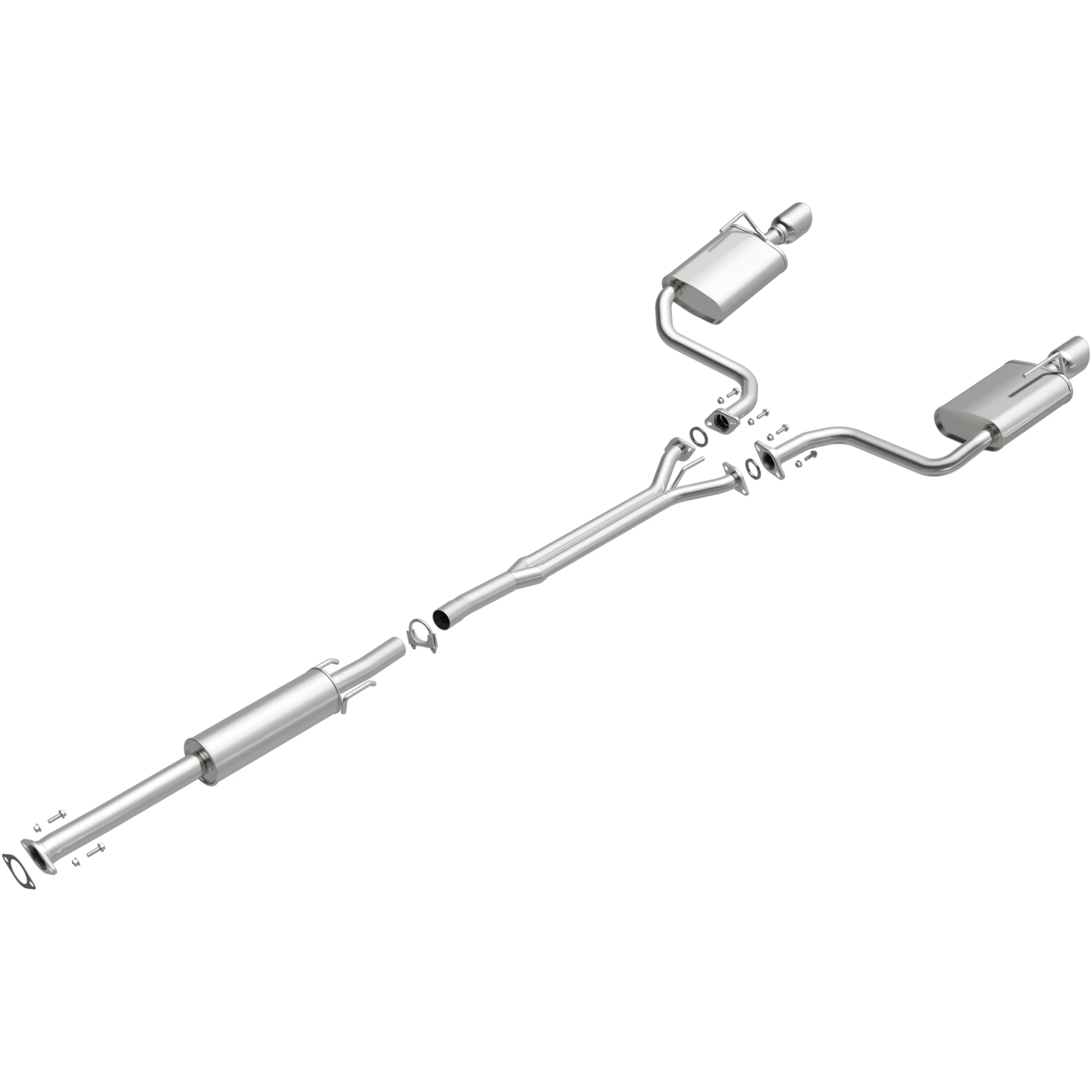 BRExhaust 2009-2017 Nissan Maxima 3.5L Direct-Fit Exhaust System Kit 106-0167 - Image 4