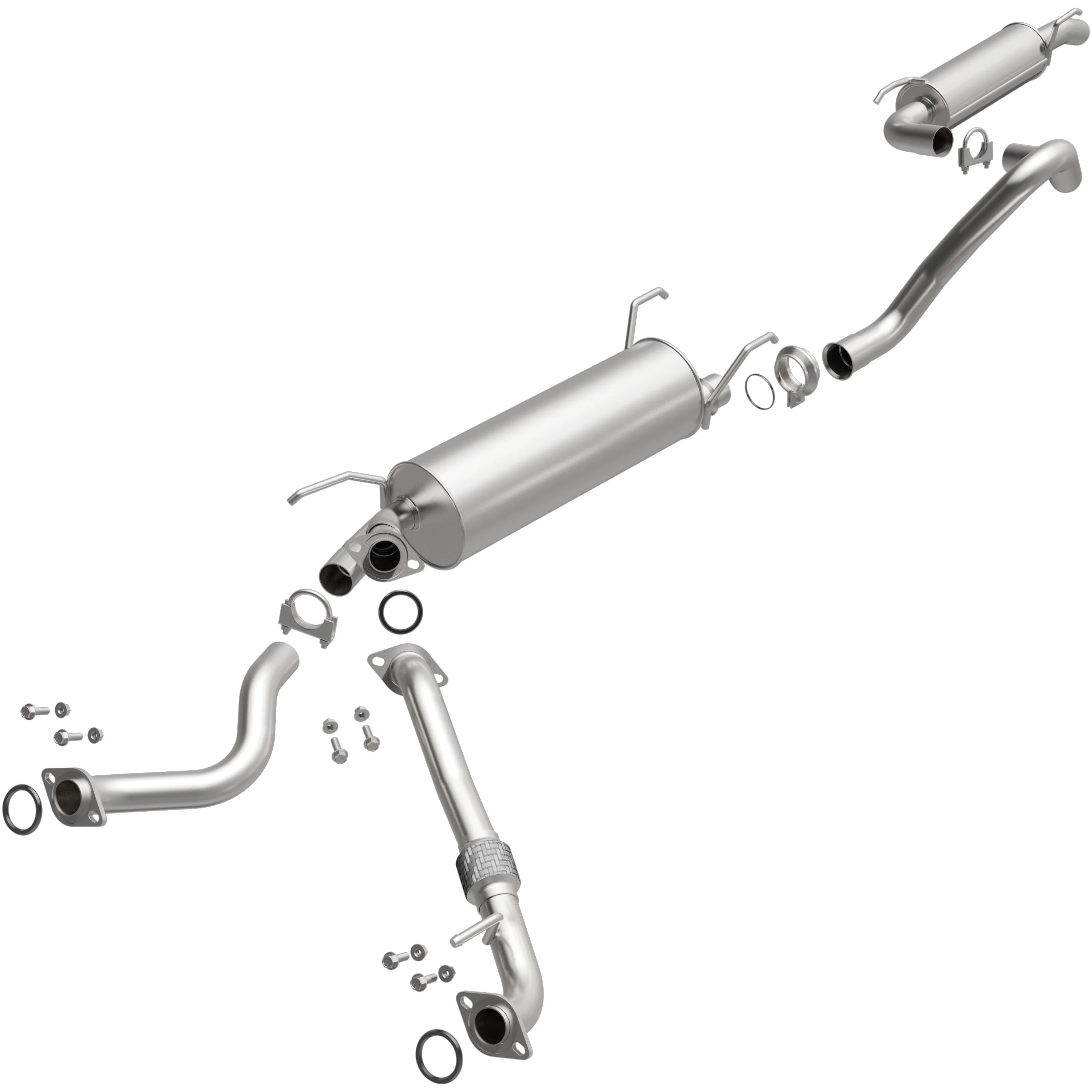 BRExhaust 1998-2006 Lexus LX470 4.7L | 1998-2006 Toyota Land Cruiser 4.7L Direct-Fit Exhaust System Kit 106-0176 - Image 4