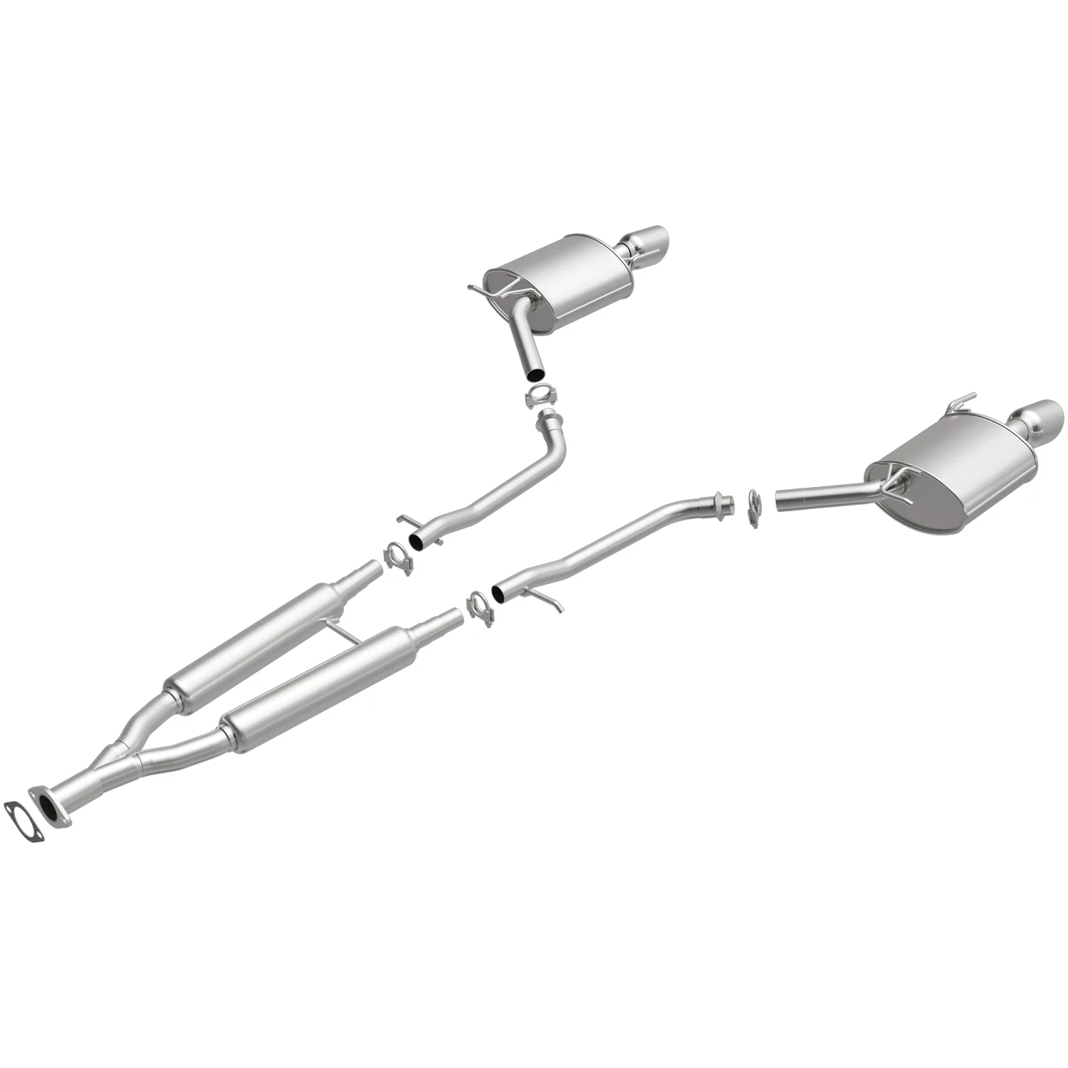 BRExhaust 2009-2013 INFINITI G37 3.7L | 2007-2008 INFINITI G35 3.5L Direct-Fit Exhaust System Kit 106-0193 - Image 2