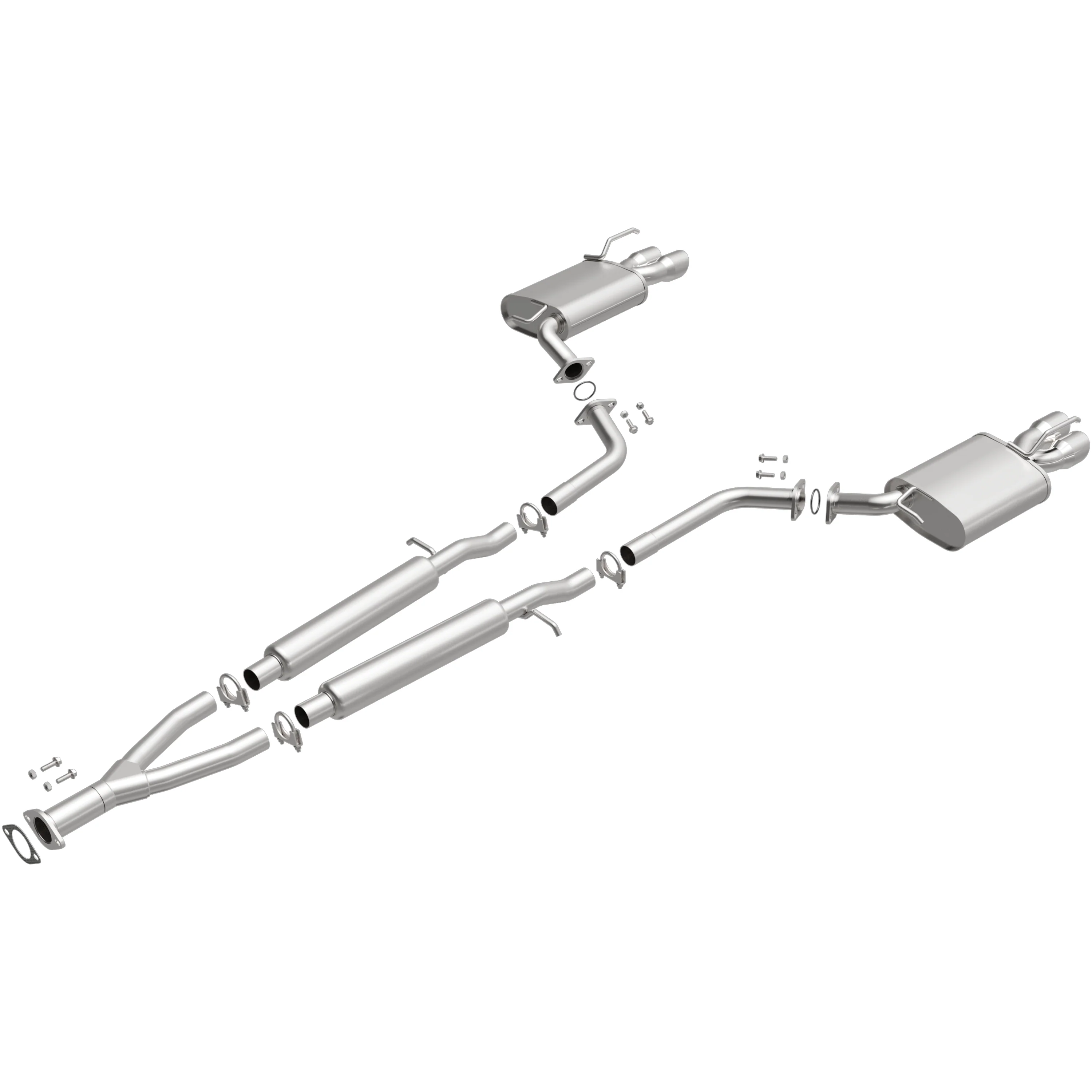 BRExhaust 2006-2008 INFINITI M35 3.5L Direct-Fit Exhaust System Kit 106-0194 - Image 2