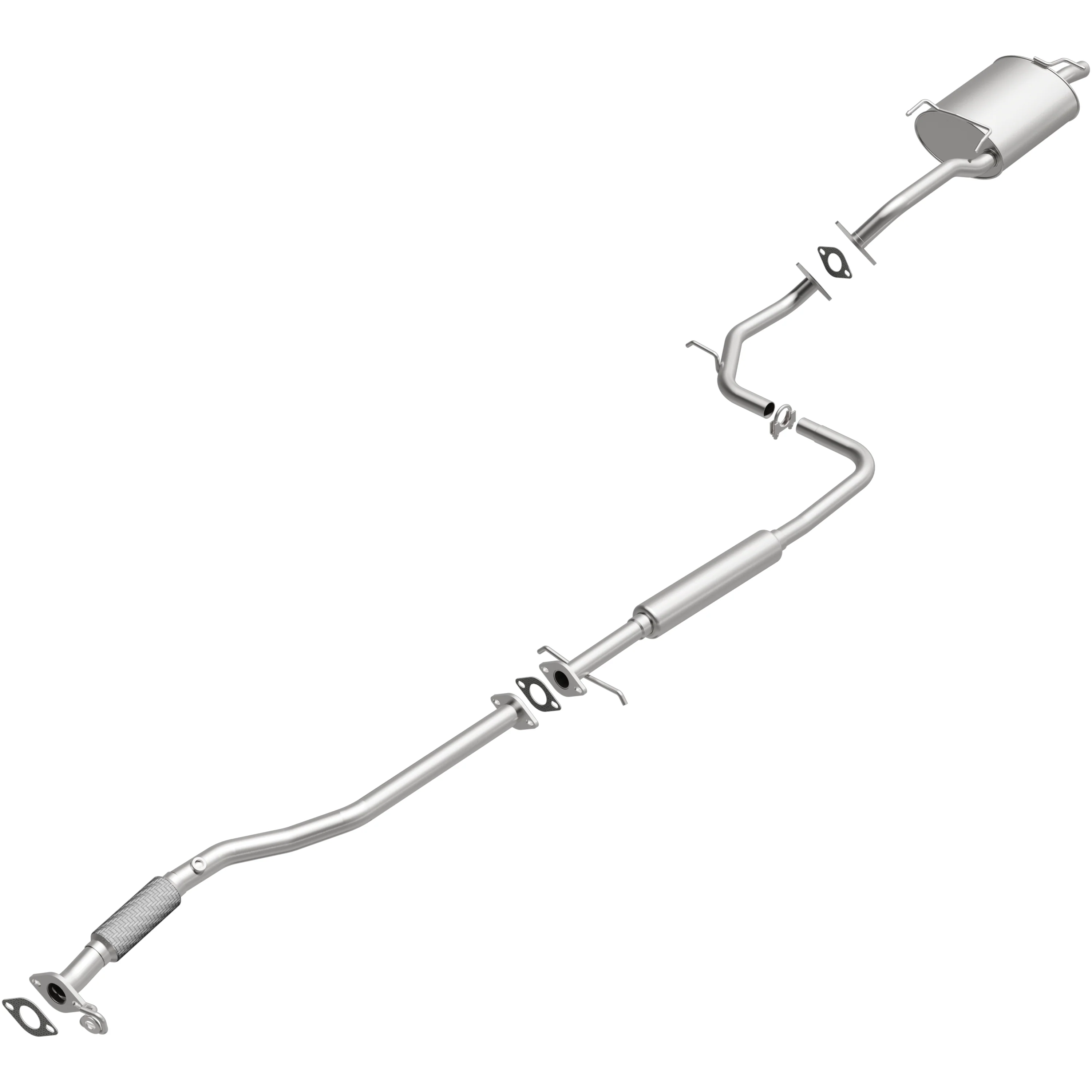 BRExhaust 2000-2003 Hyundai Accent 1.5L | 2001-2005 Hyundai Accent 1.6L Direct-Fit Exhaust System Kit 106-0268 - Image 2