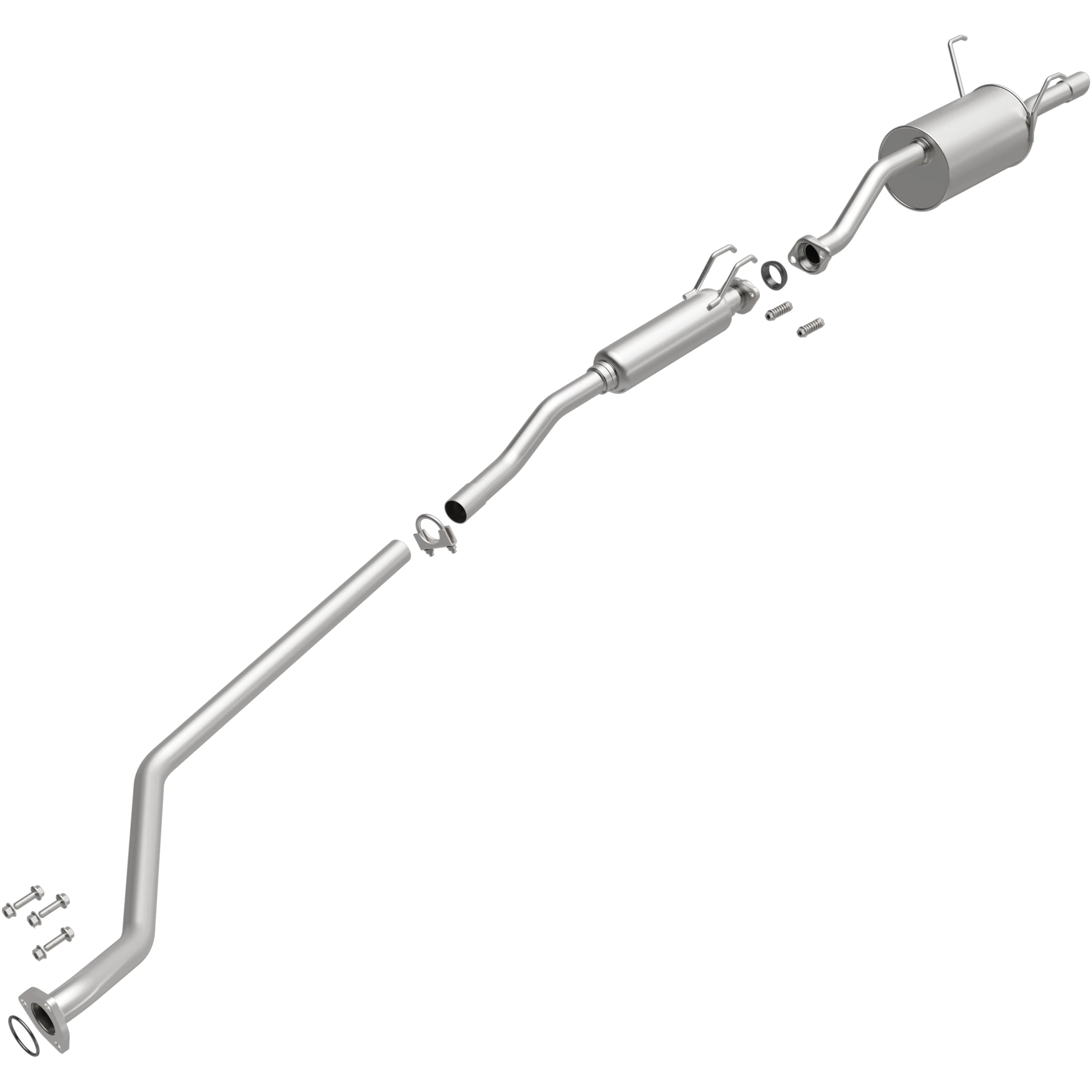 BRExhaust 2001-2005 Acura EL 1.7L | 2001-2005 Honda Civic 1.7L Direct-Fit Exhaust System Kit 106-0312 - Image 2