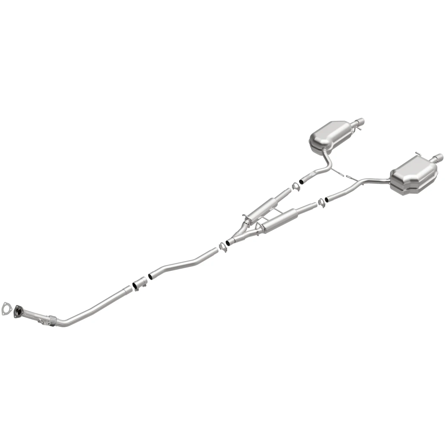 BRExhaust 2004-2005 Audi A4 Quattro 1.8L Direct-Fit Exhaust System Kit 106-0317 - Image 2