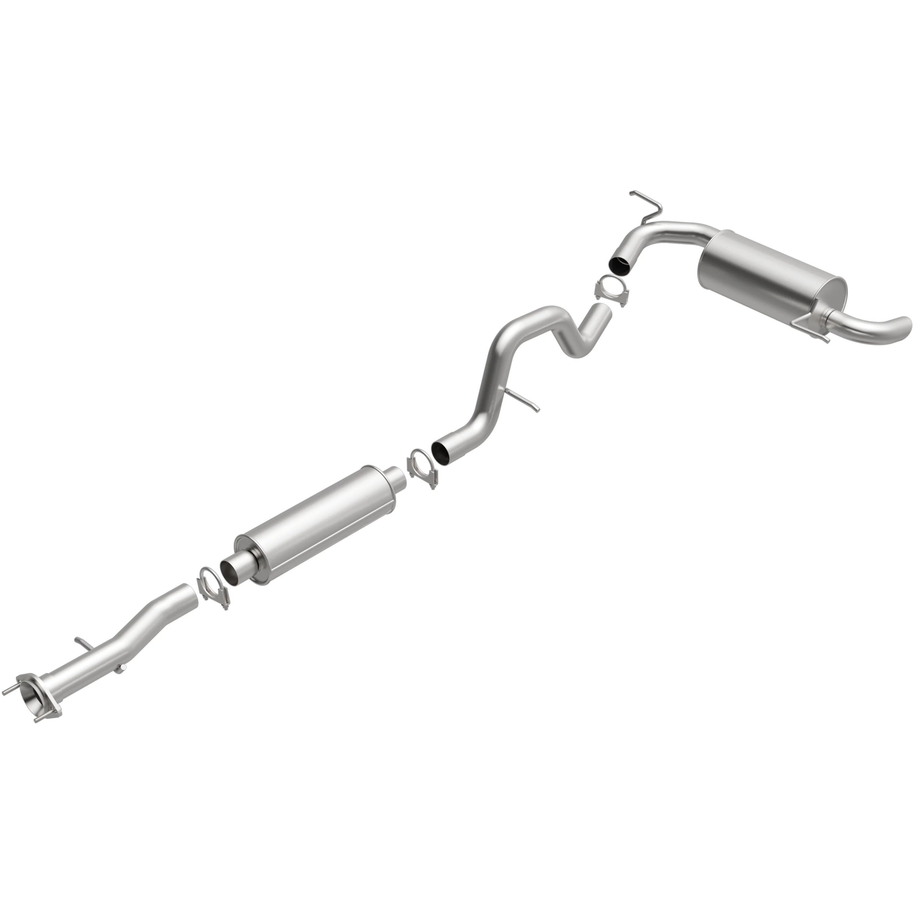 BRExhaust 2006 Hummer H3 3.5L | 2007 Hummer H3 Base 3.7L Direct-Fit Exhaust System Kit 106-0351 - Image 2