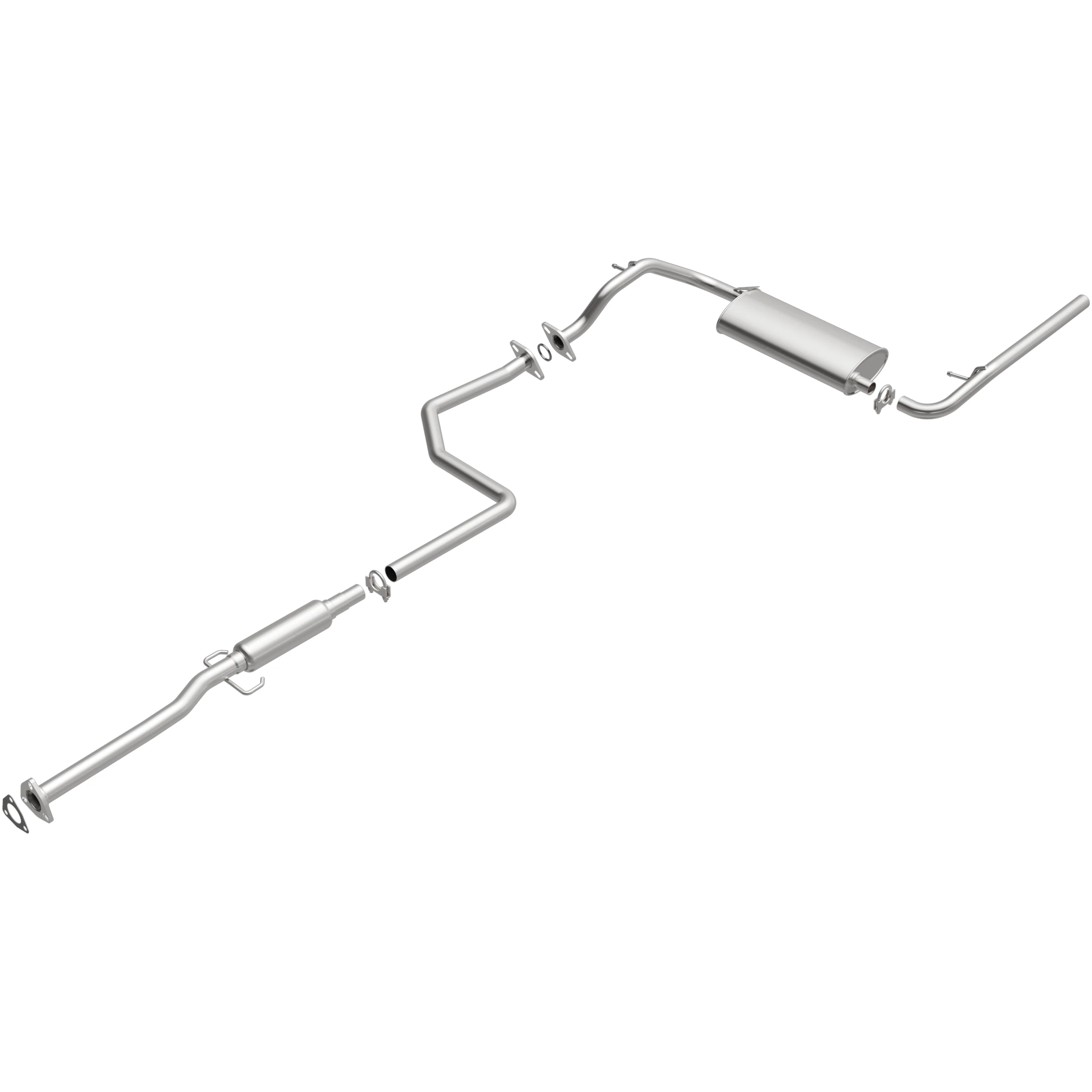 BRExhaust 1990-1991 Honda Civic 1.5L Direct-Fit Exhaust System Kit 106-0353 - Image 2