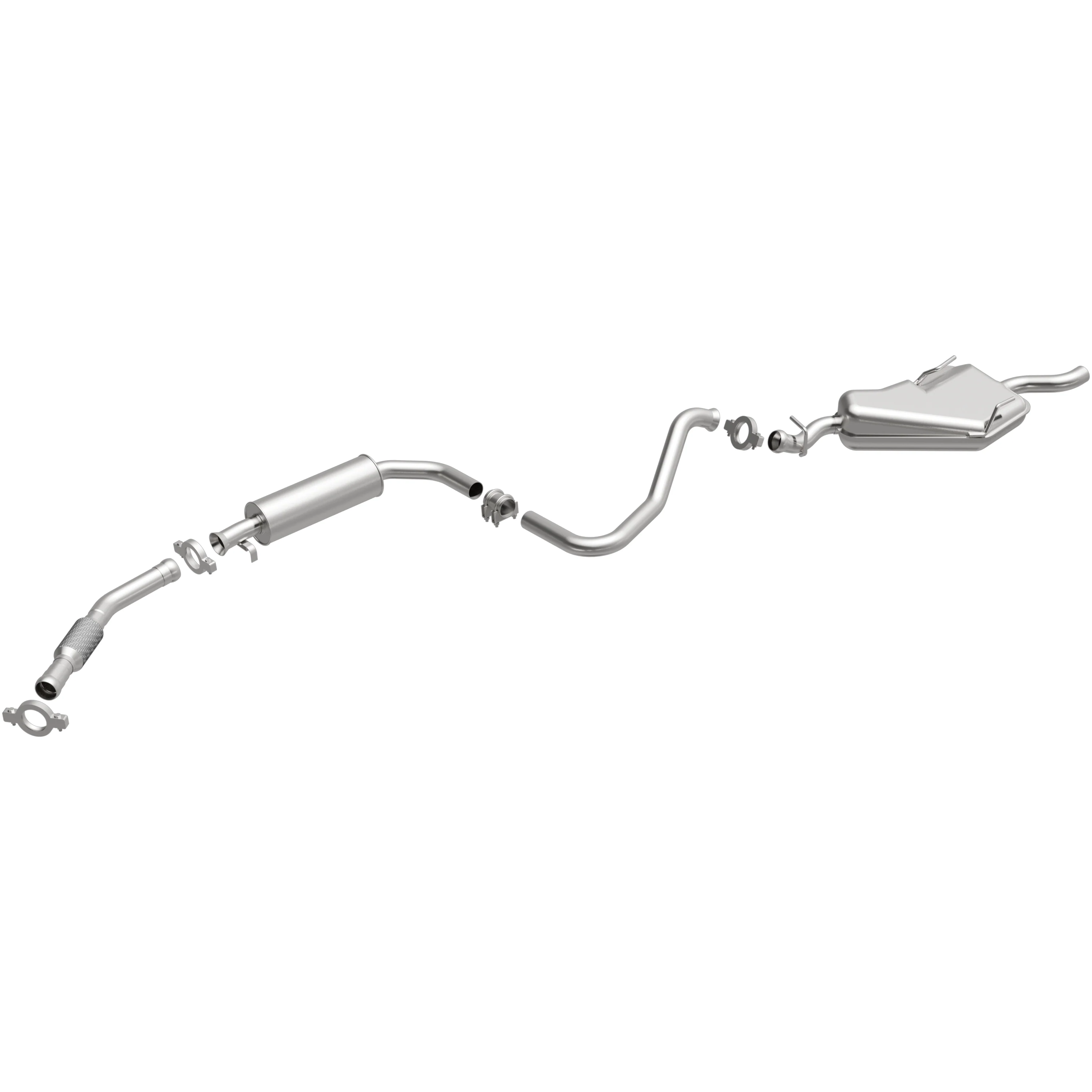 BRExhaust 1994-1998 Saab 900 2.3L | 1999-2002 Saab 9-3 2.3L Direct-Fit Exhaust System Kit 106-0355 - Image 2