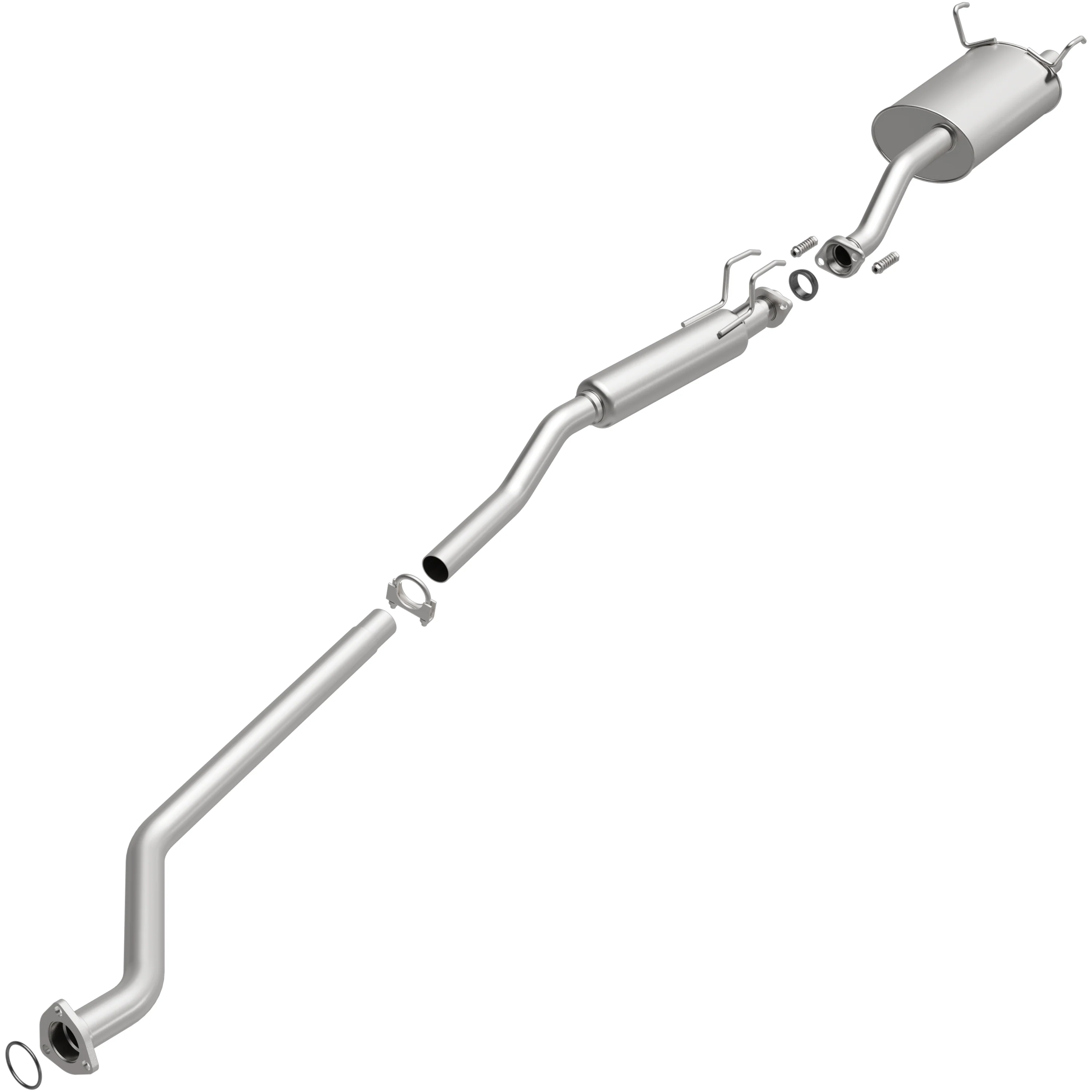 BRExhaust 2002-2006 Acura RSX Base 2.0L | 2002-2005 Honda Civic 2.0L Direct-Fit Exhaust System Kit 106-0358 - Image 2