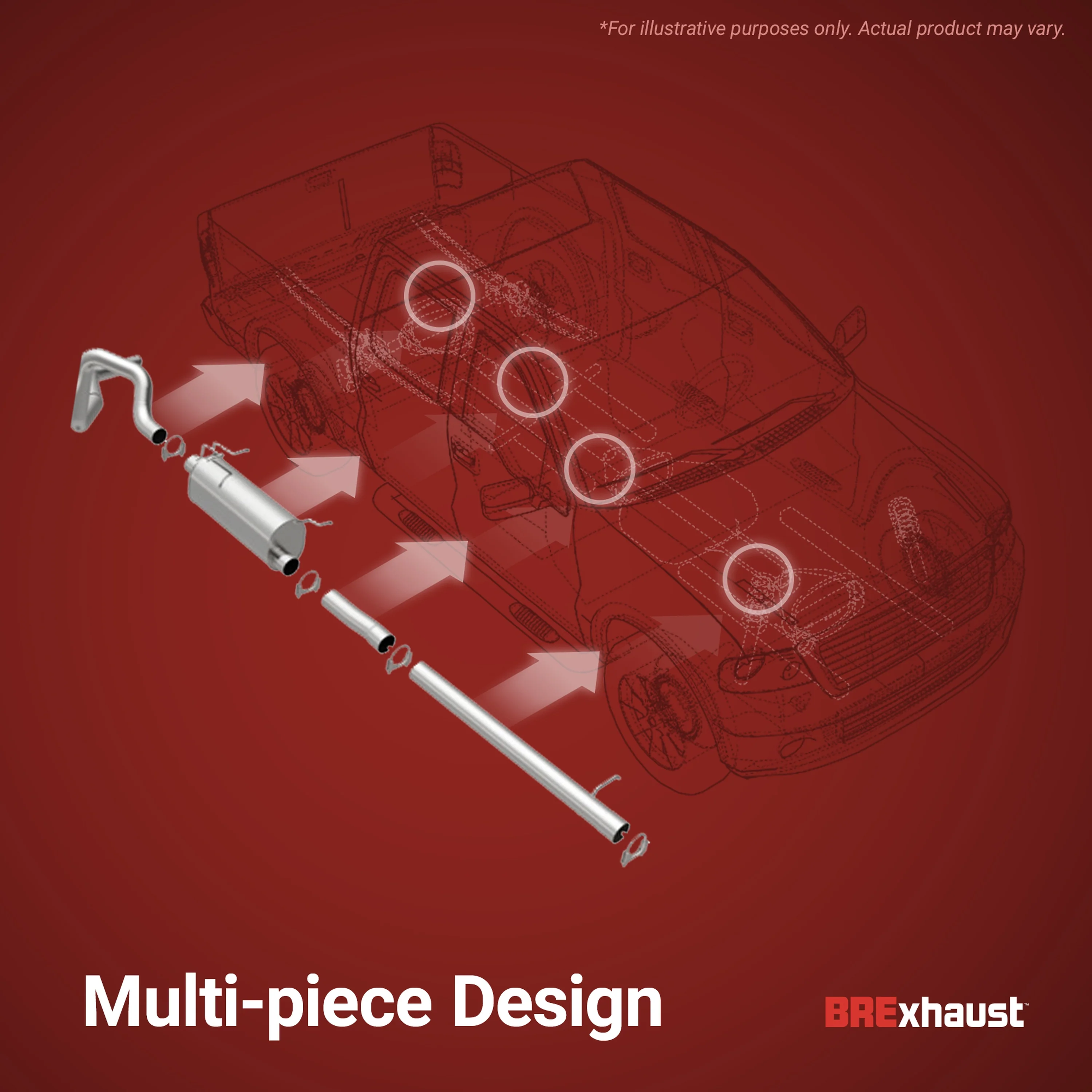 BRExhaust 2001-2004 Nissan Frontier 2.4L Direct-Fit Exhaust System Kit 106-0378 - Image 5