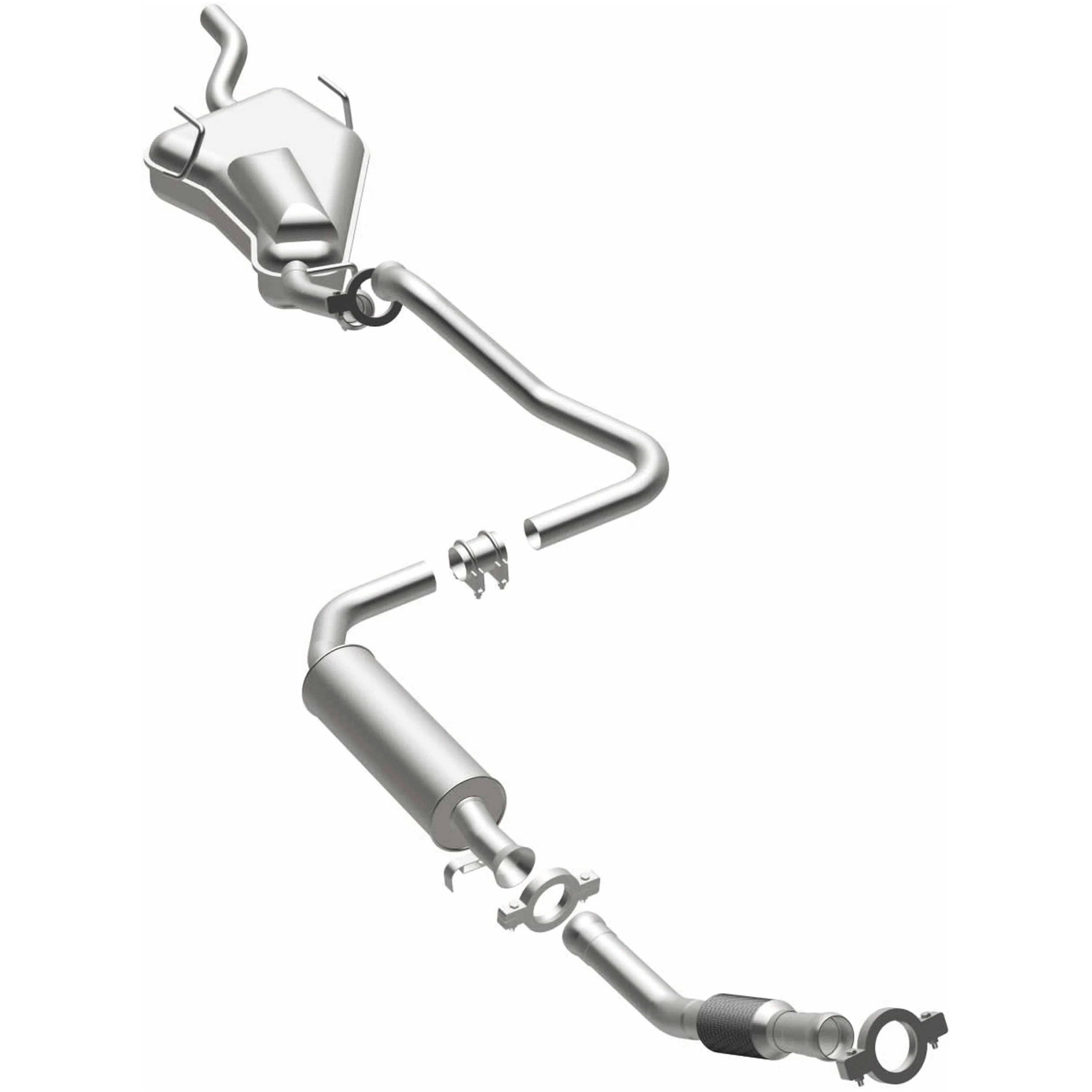BRExhaust 1994-1998 Saab 900 2.0L | 1999-2002 Saab 9-3 2.0L Direct-Fit Exhaust System Kit 106-0382 - Image 2