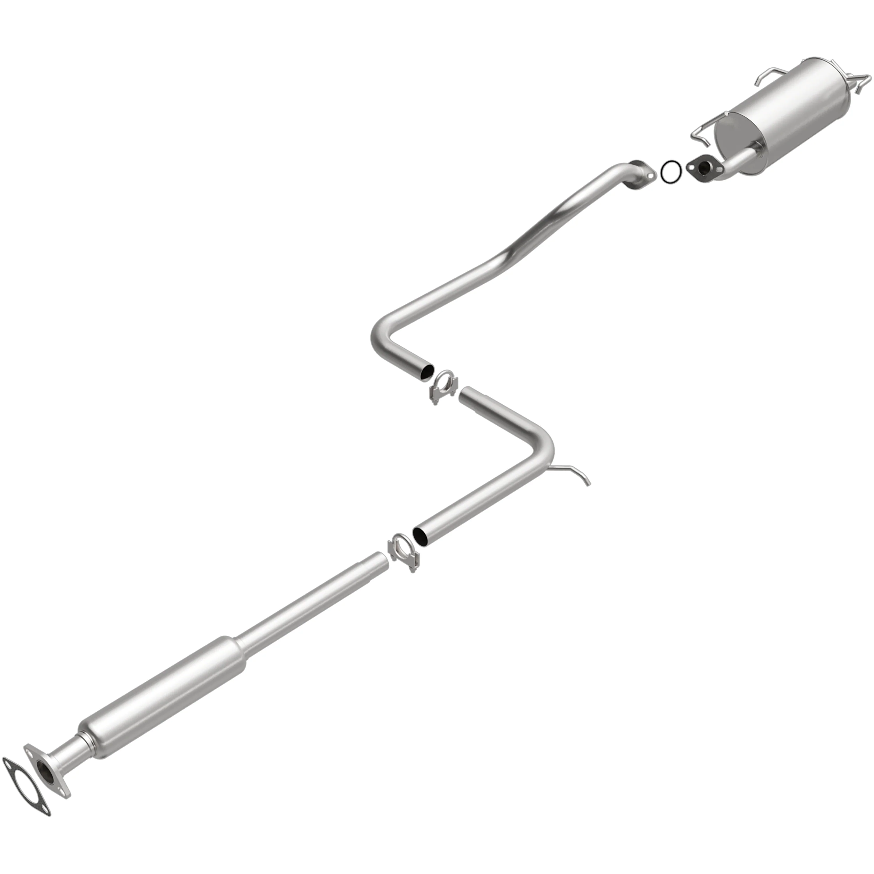 BRExhaust 1995-1998 Nissan 200SX 1.6L | 1995-1999 Nissan Sentra 1.6L Direct-Fit Exhaust System Kit 106-0385 - Image 4
