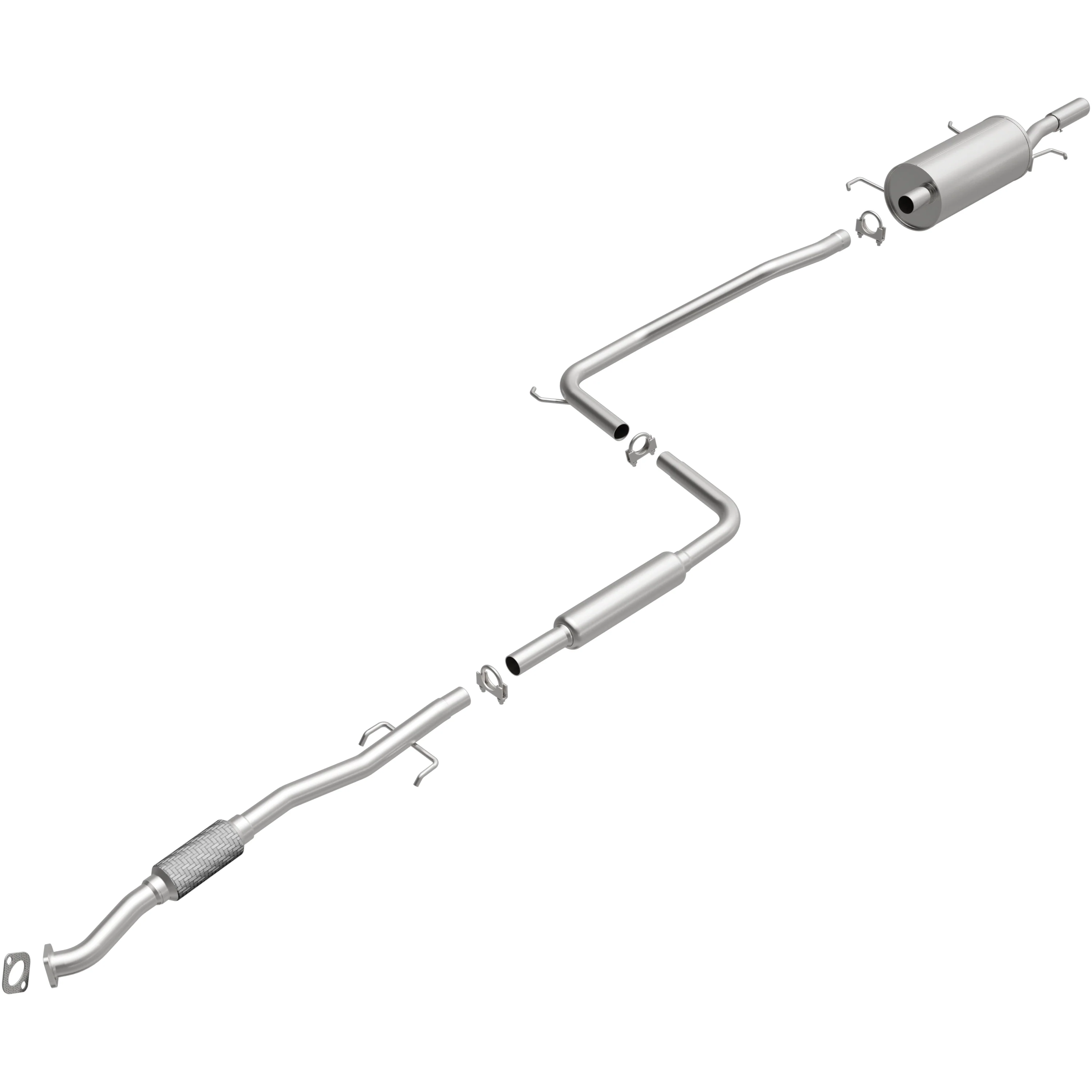 BRExhaust 1997-2003 Ford Escort 2.0L | 1997-1999 Mercury Tracer 2.0L Direct-Fit Exhaust System Kit 106-0468 - Image 4