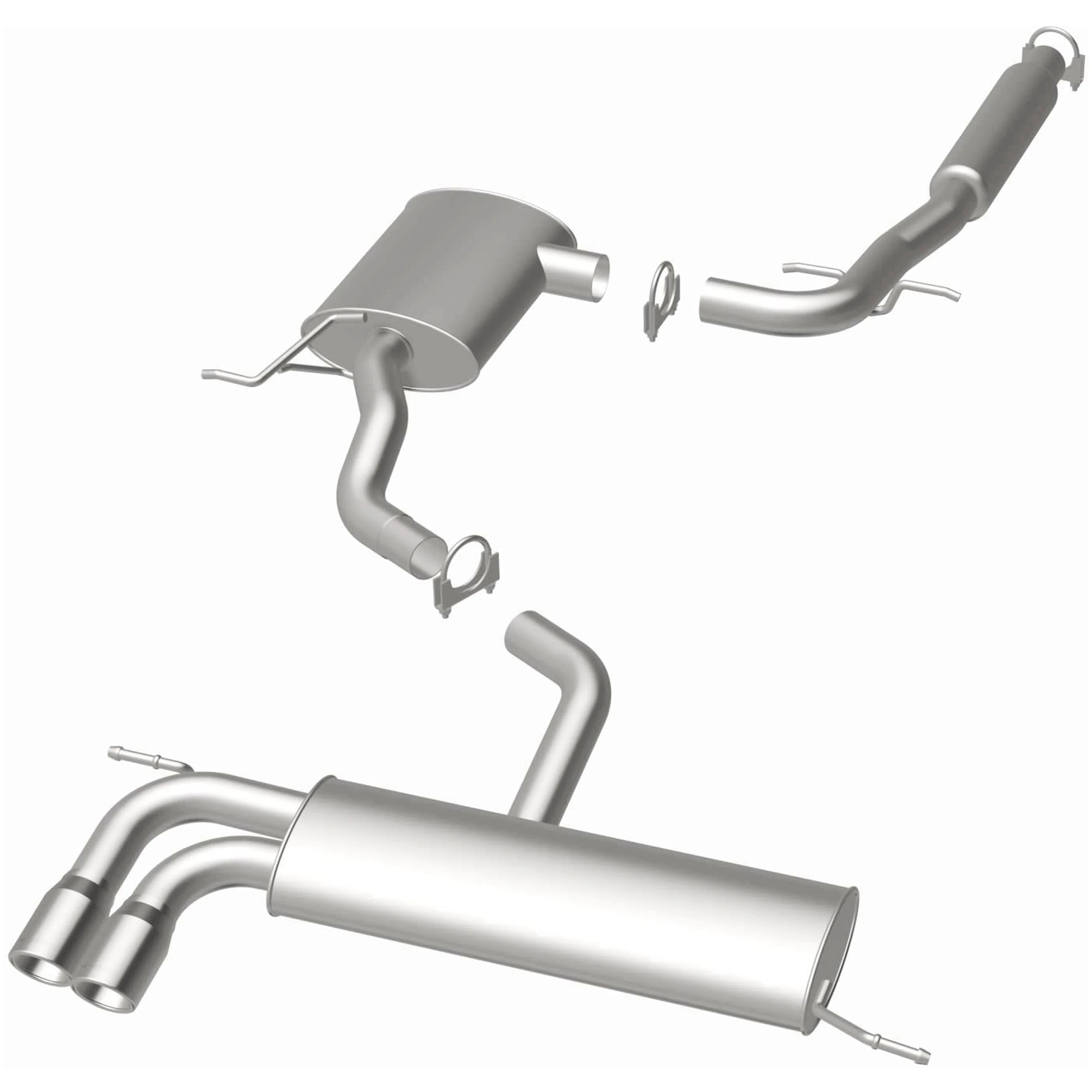BRExhaust 2006-2009 Volkswagen Rabbit 2.5L | 2010-2014 Volkswagen Golf 2.5L Direct-Fit Exhaust System Kit 106-0554 - Image 3