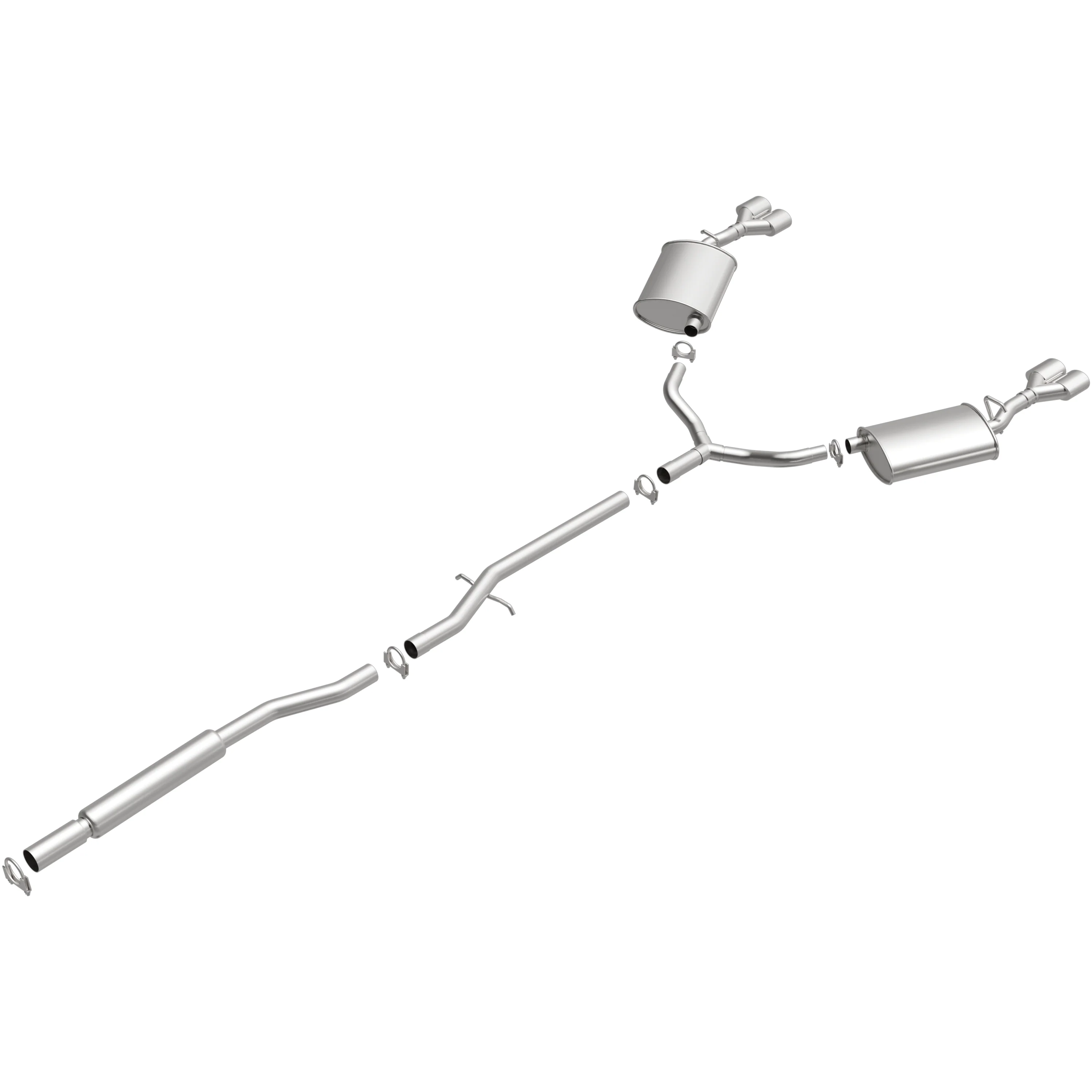 BRExhaust 2006-2008 Cadillac DTS 4.6L | 2000-2005 Cadillac DeVille 4.6L Direct-Fit Exhaust System Kit 106-0559 - Image 4