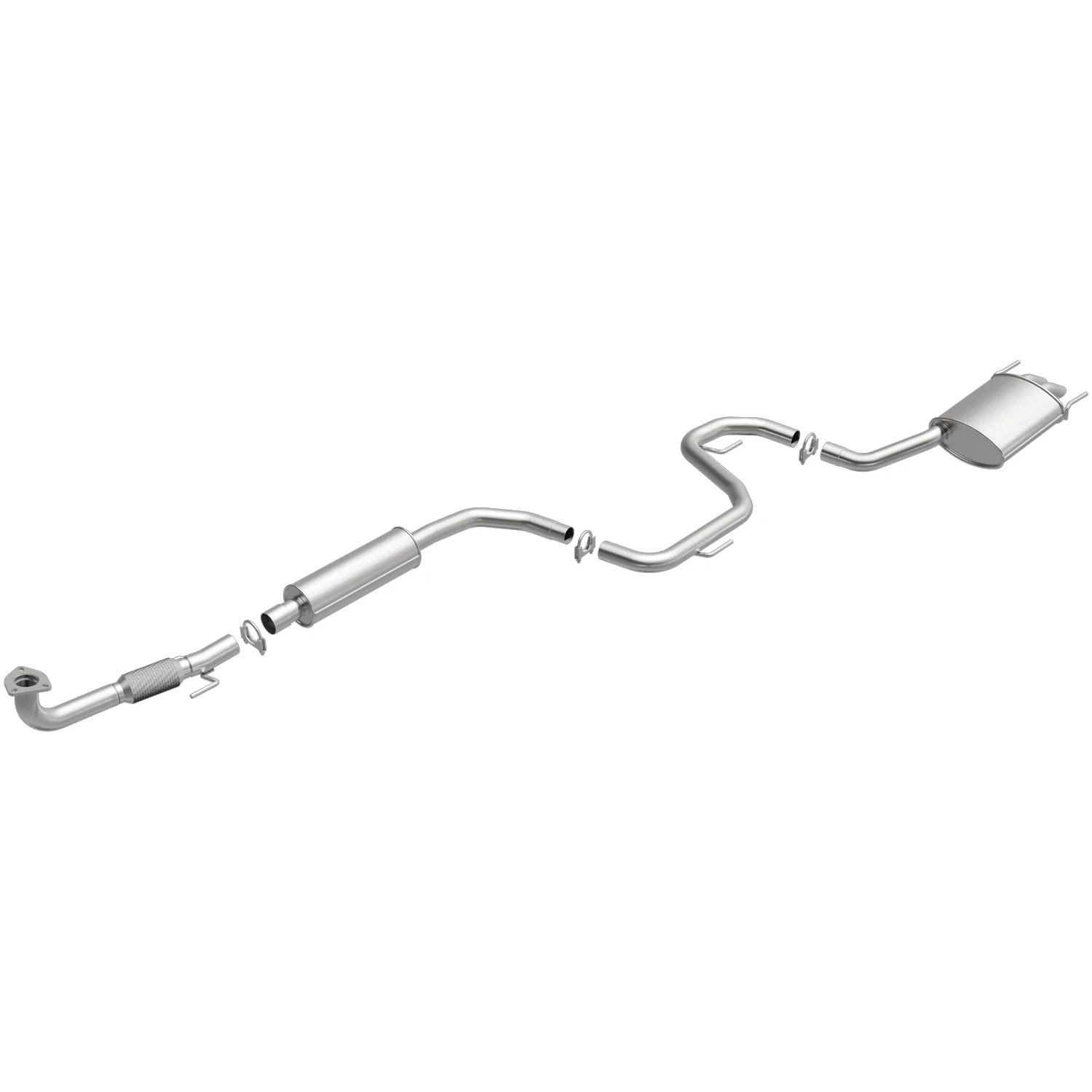BRExhaust 2005-2011 Saab 9-3 2.0L Direct-Fit Exhaust System Kit 106-0681 - Image 2
