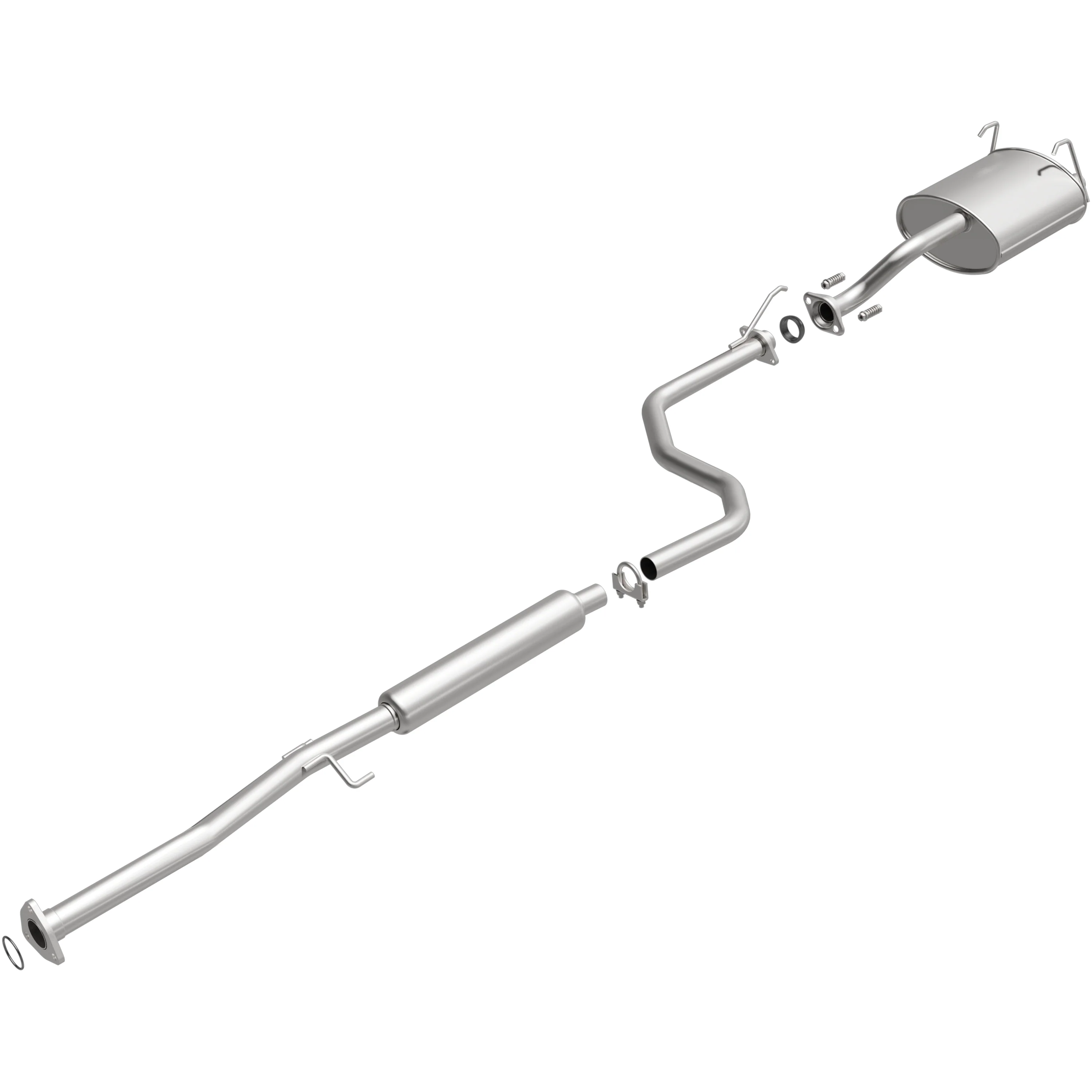 BRExhaust 1992-1993 Honda Civic DX 1.5L Direct-Fit Exhaust System Kit 106-0695 - Image 2