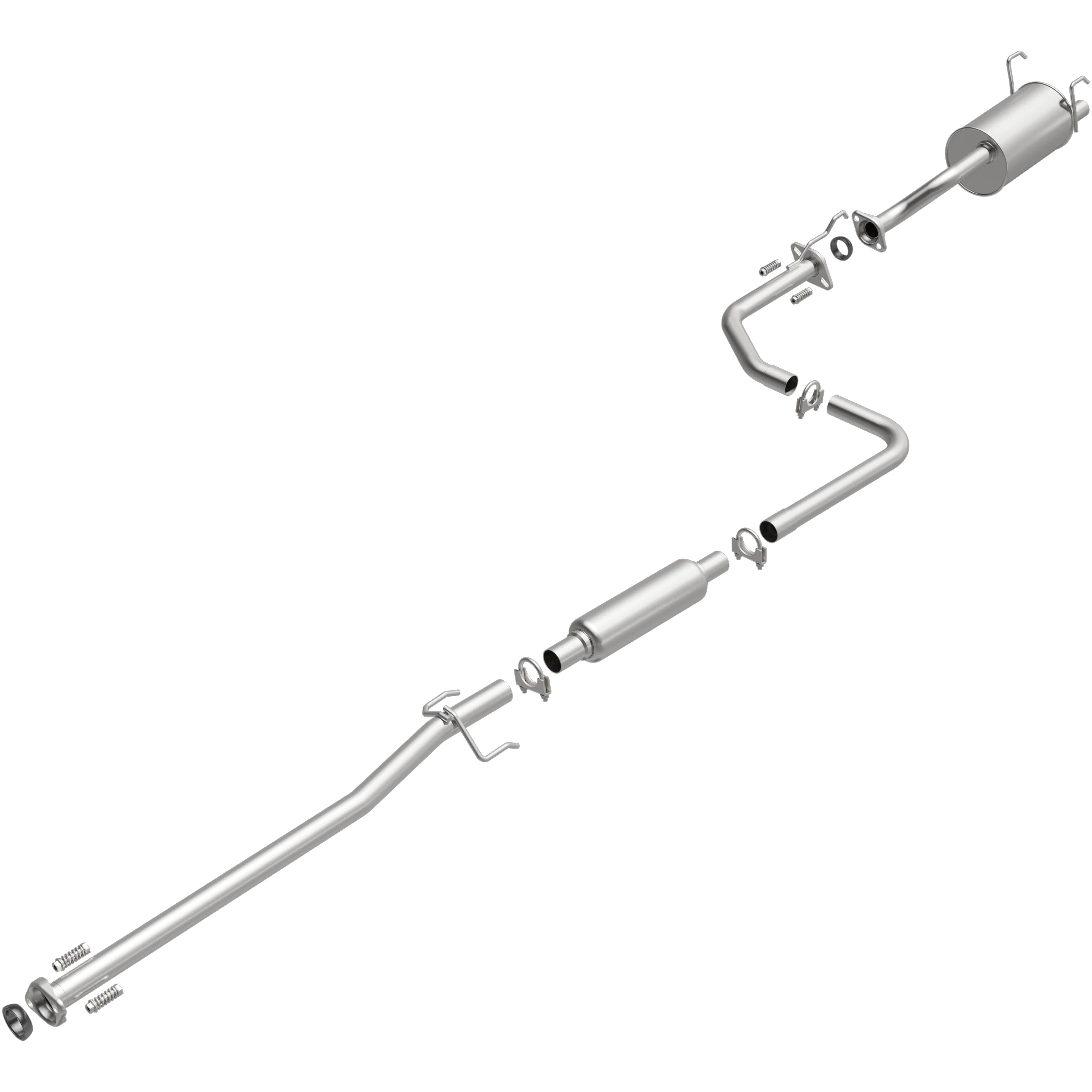 BRExhaust 1992-1995 Honda Civic CX 1.5L | 1996-2000 Honda Civic 1.6L Direct-Fit Exhaust System Kit 106-0724 - Image 2