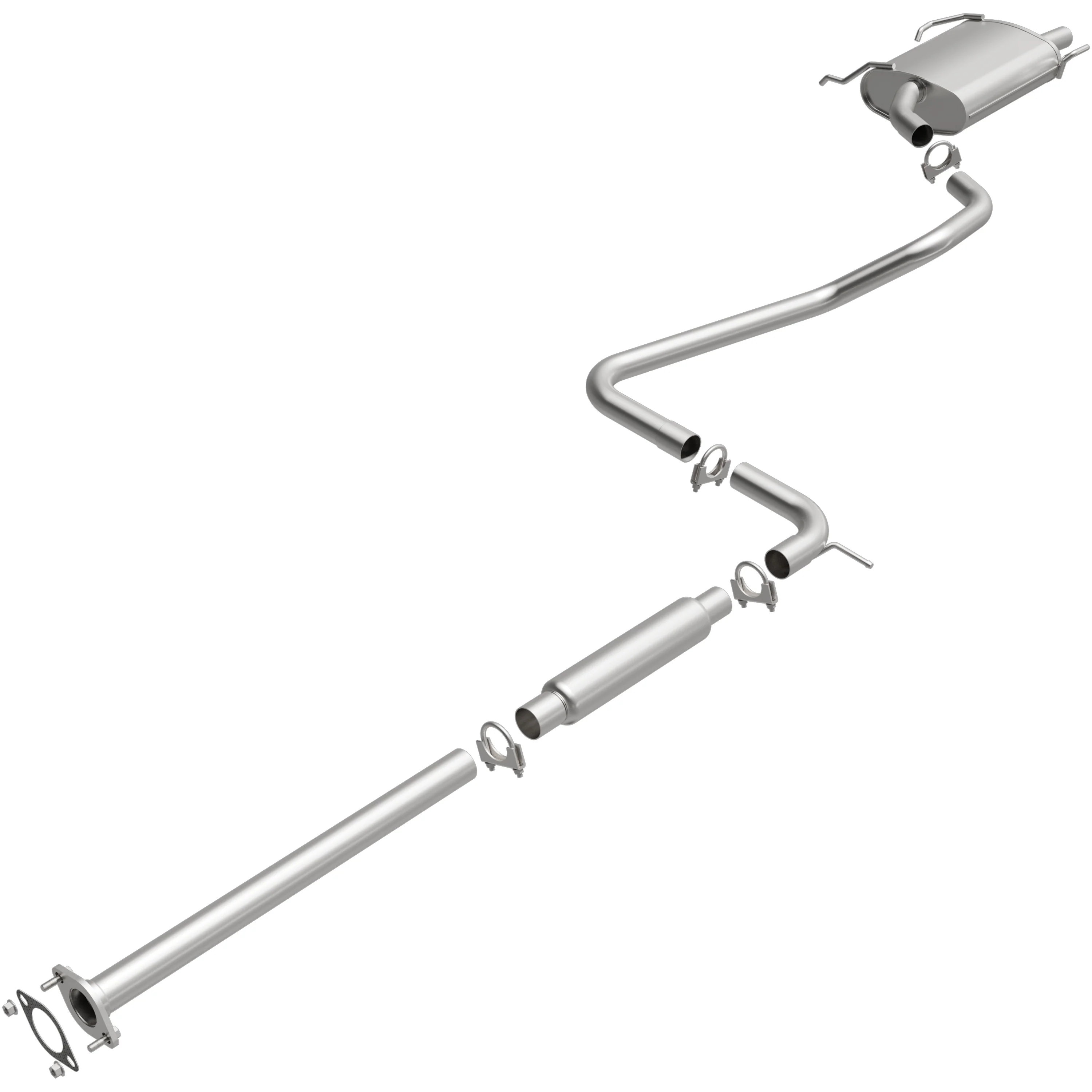 BRExhaust 1998-2001 Nissan Altima 2.4L Direct-Fit Exhaust System Kit 106-0728 - Image 2