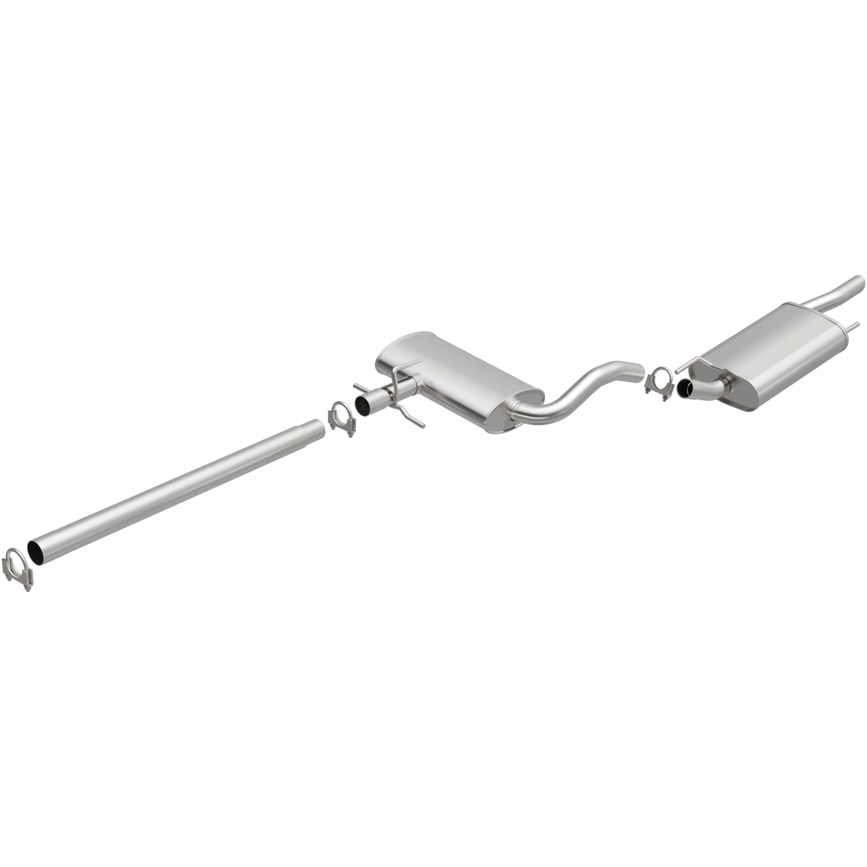 BRExhaust 1995-2002 Volkswagen Cabrio 2.0L | 1993-1999 Volkswagen Golf 2.0L Direct-Fit Exhaust System Kit 106-0729 - Image 4