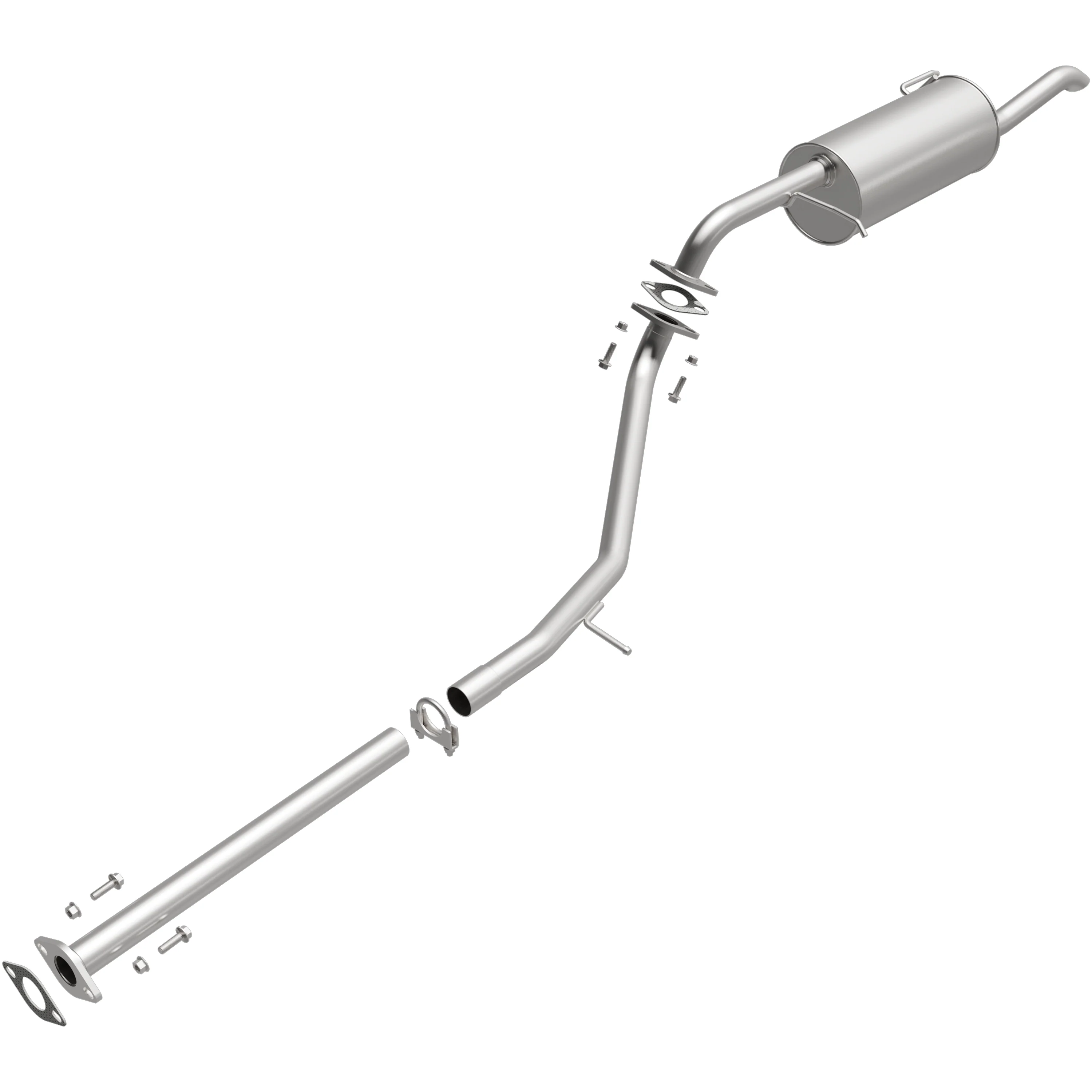 BRExhaust 2006-2011 Kia Rio 1.6L | 2006-2010 Hyundai Accent 1.6L Direct-Fit Exhaust System Kit 106-0741 - Image 2