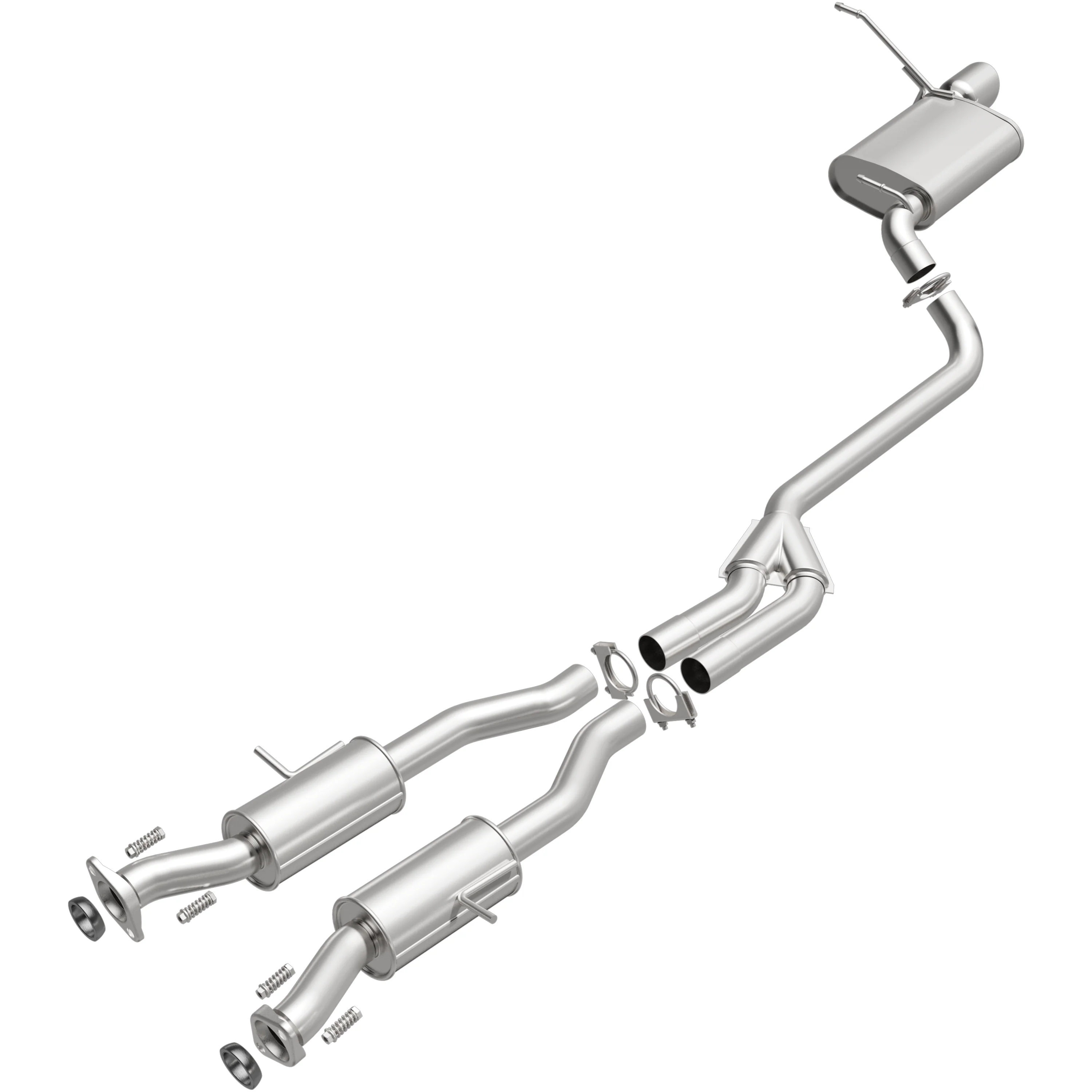 BRExhaust 2022 Jeep Grand Cherokee WK 3.6L | 2011-2021 Jeep Grand Cherokee 3.6L Direct-Fit Exhaust System Kit 106-0750 - Image 2