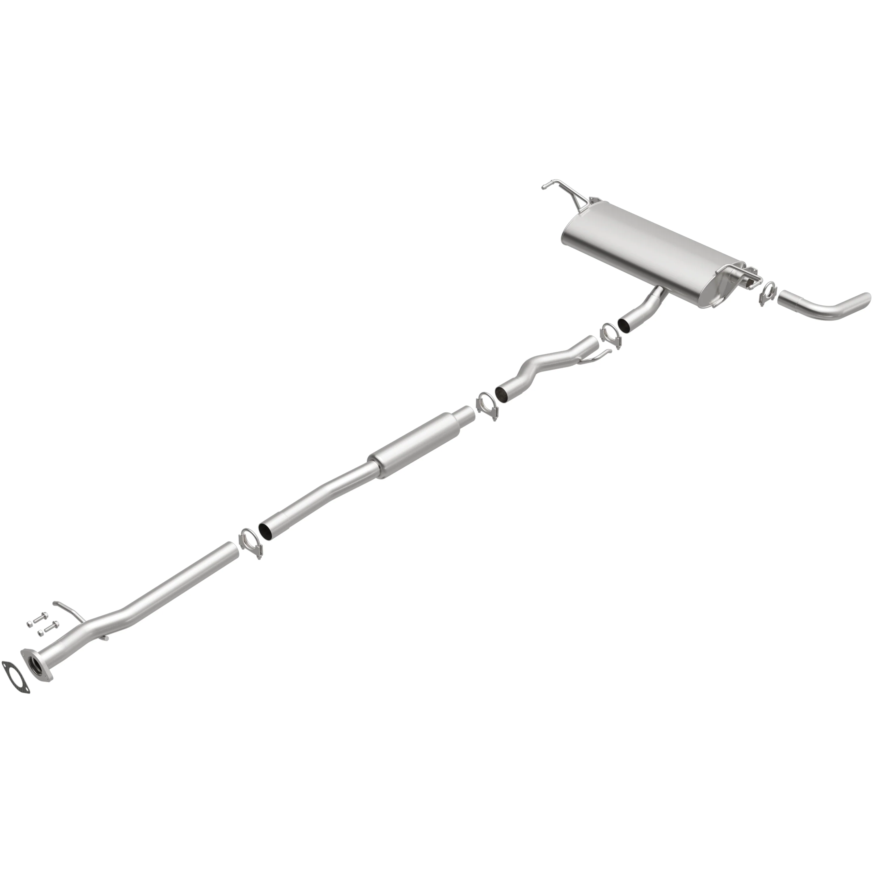 BRExhaust 2014-2019 Nissan Rogue 2.5L Direct-Fit Exhaust System Kit 106-0758 - Image 4