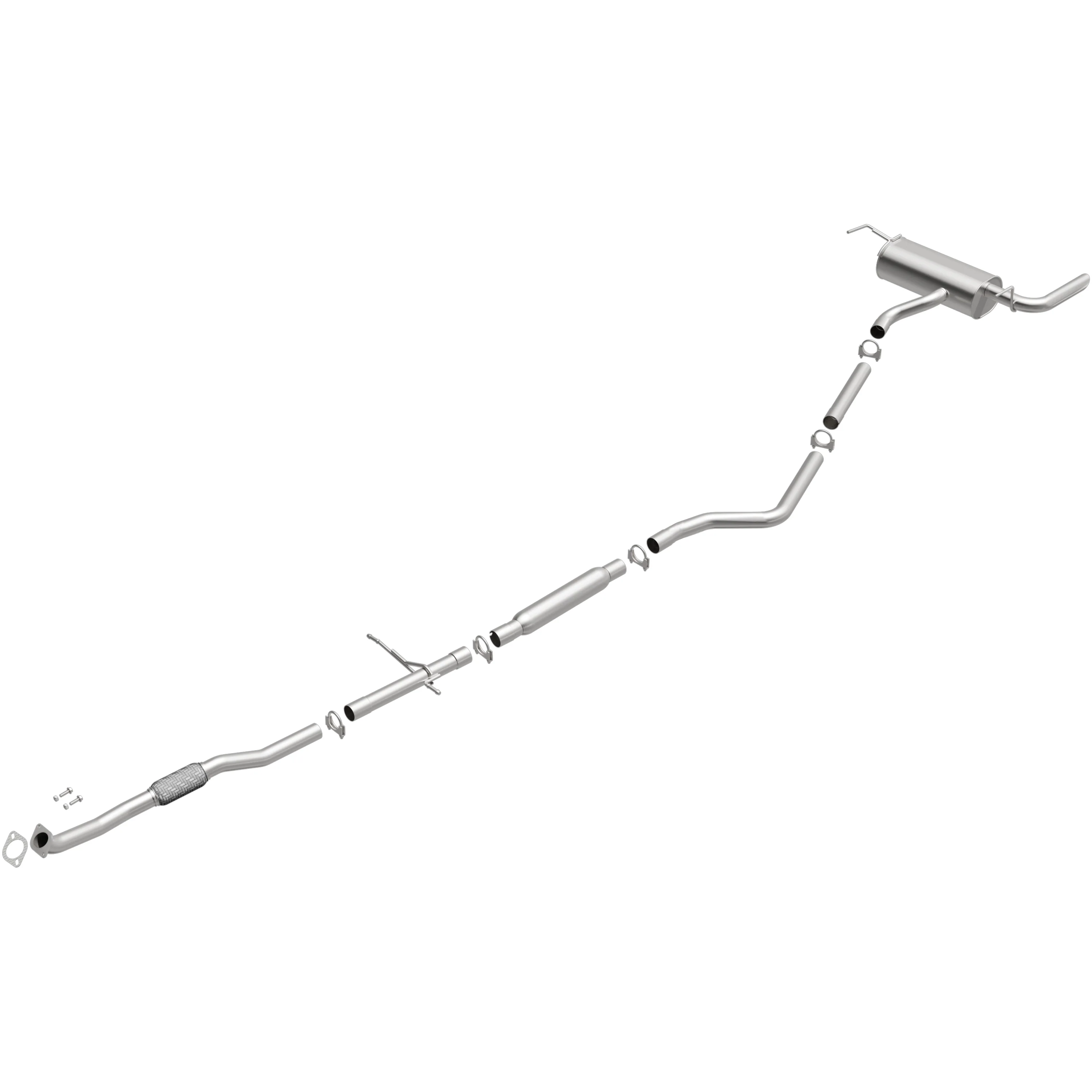 BRExhaust 2014-2019 Jeep Cherokee 2.4L Direct-Fit Exhaust System Kit 106-0781 - Image 4