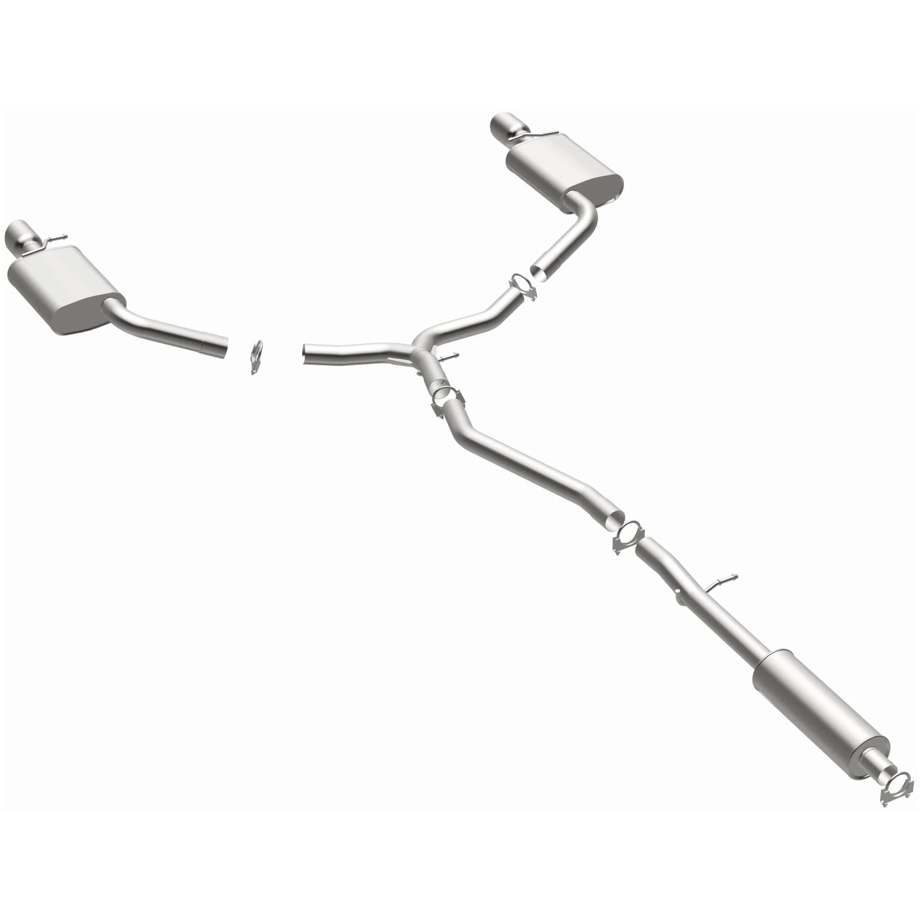 BRExhaust 2013-2019 Ford Taurus 3.5L Direct-Fit Exhaust System Kit 106-0805 - Image 2
