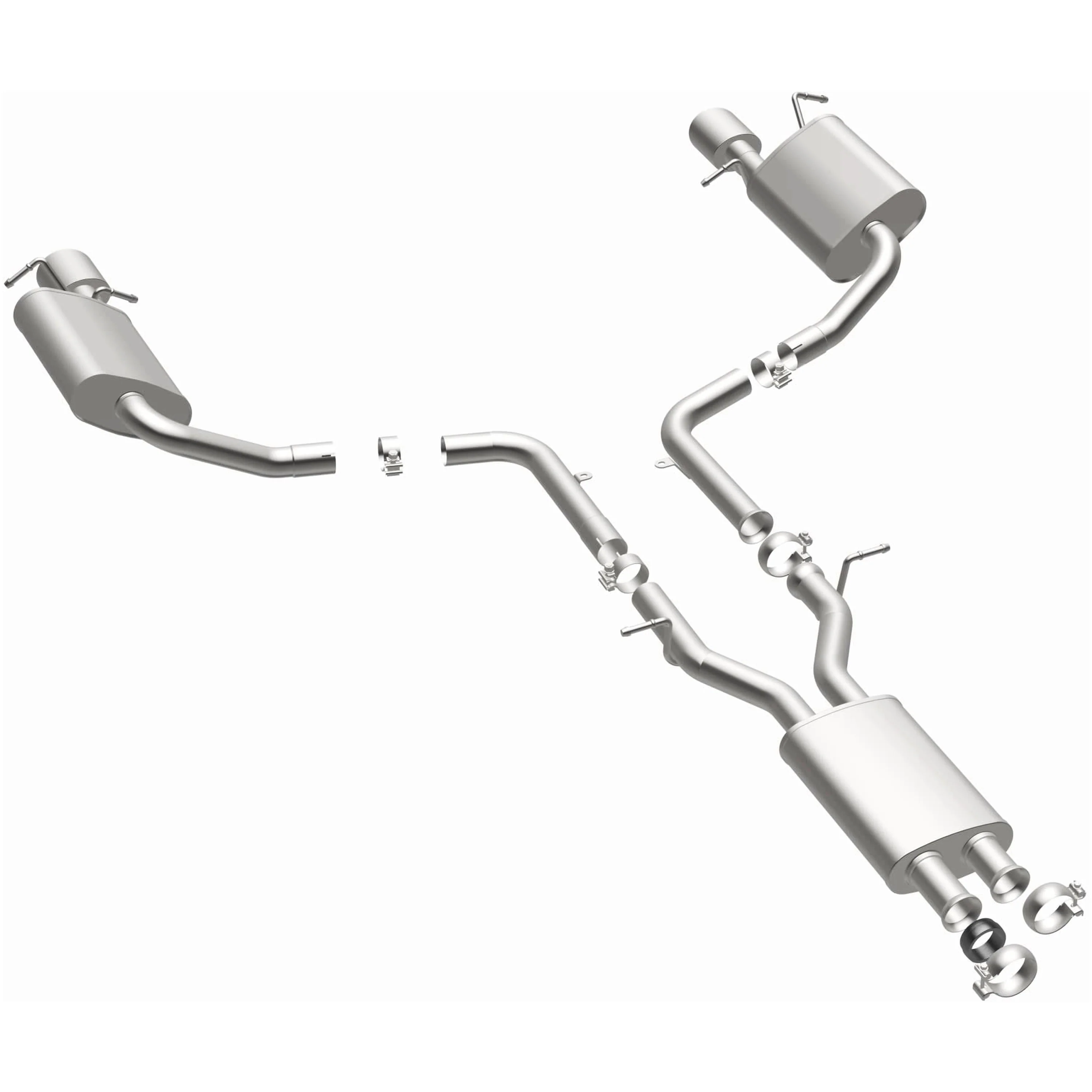 BRExhaust 2012-2014 Mercedes-Benz C350 Base 3.5L | 2008-2012 Mercedes-Benz C300 3.0L Direct-Fit Exhaust System Kit 106-0816 - Image 2
