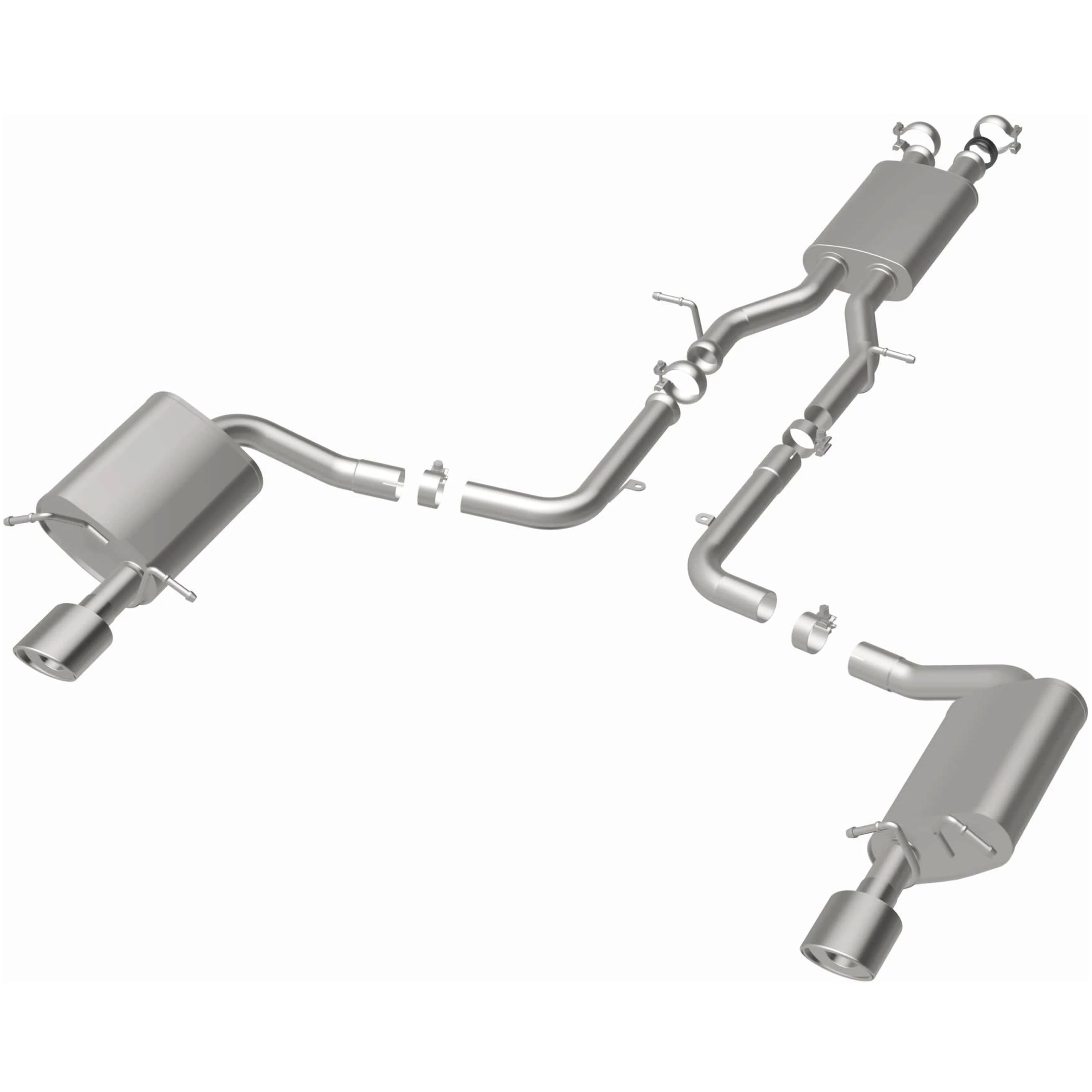 BRExhaust 2012-2014 Mercedes-Benz C350 Base 3.5L | 2008-2012 Mercedes-Benz C300 3.0L Direct-Fit Exhaust System Kit 106-0816 - Image 3