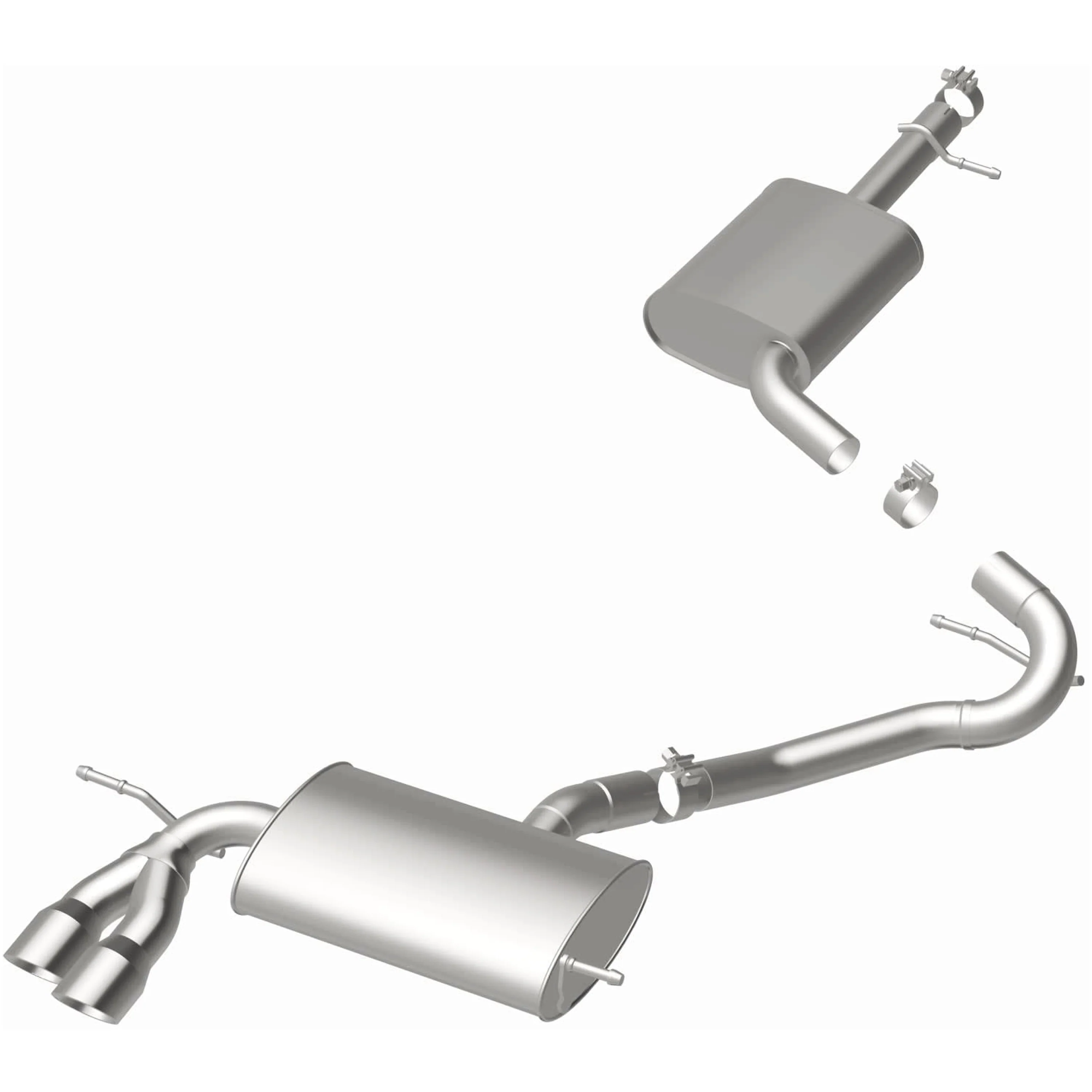 BRExhaust 2017-2018 Volkswagen Tiguan Limited 2.0L | 2009-2017 Volkswagen Tiguan 2.0L Direct-Fit Exhaust System Kit 106-0818 - Image 3