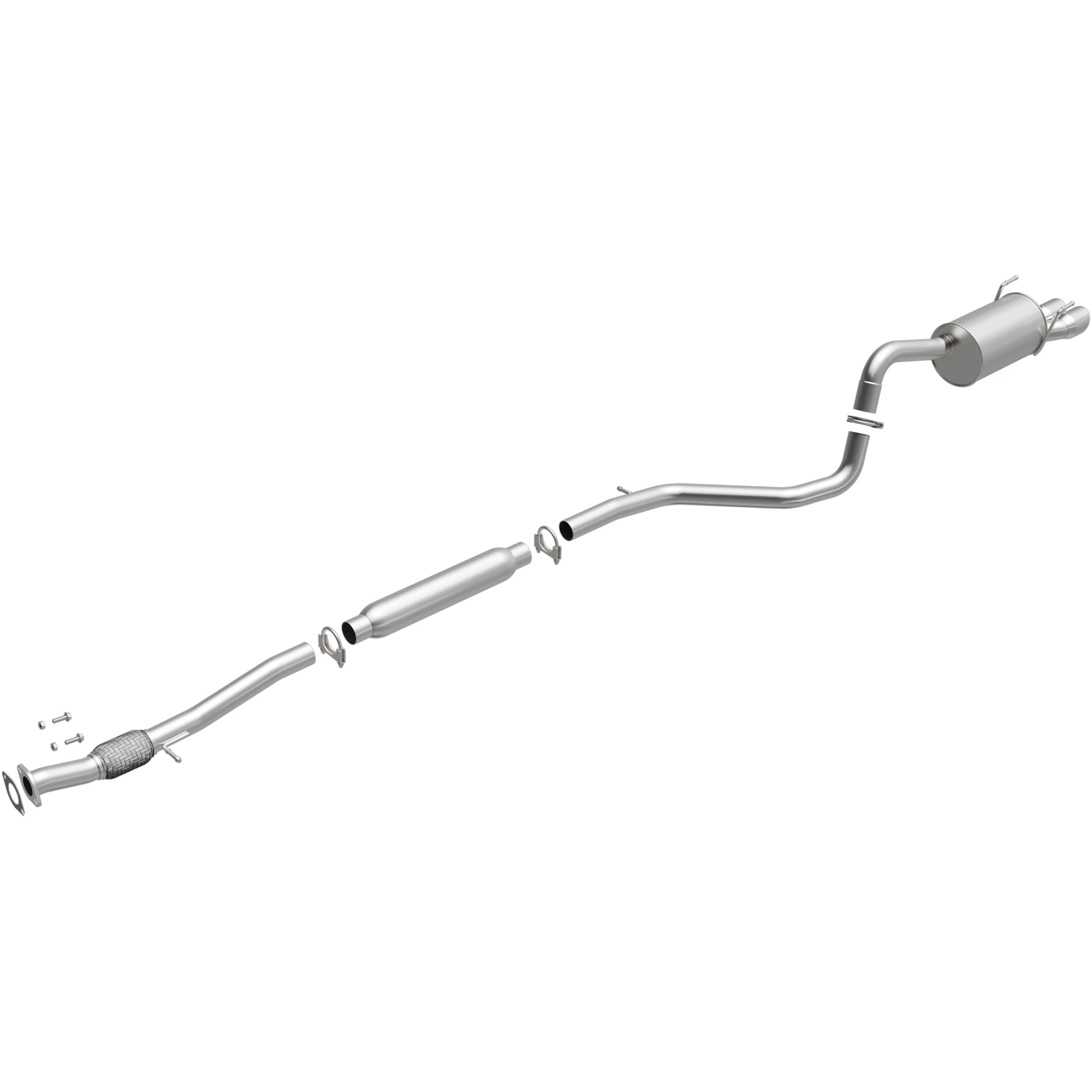 BRExhaust 2012-2019 Fiat 500 1.4L Direct-Fit Exhaust System Kit 106-0860 - Image 4