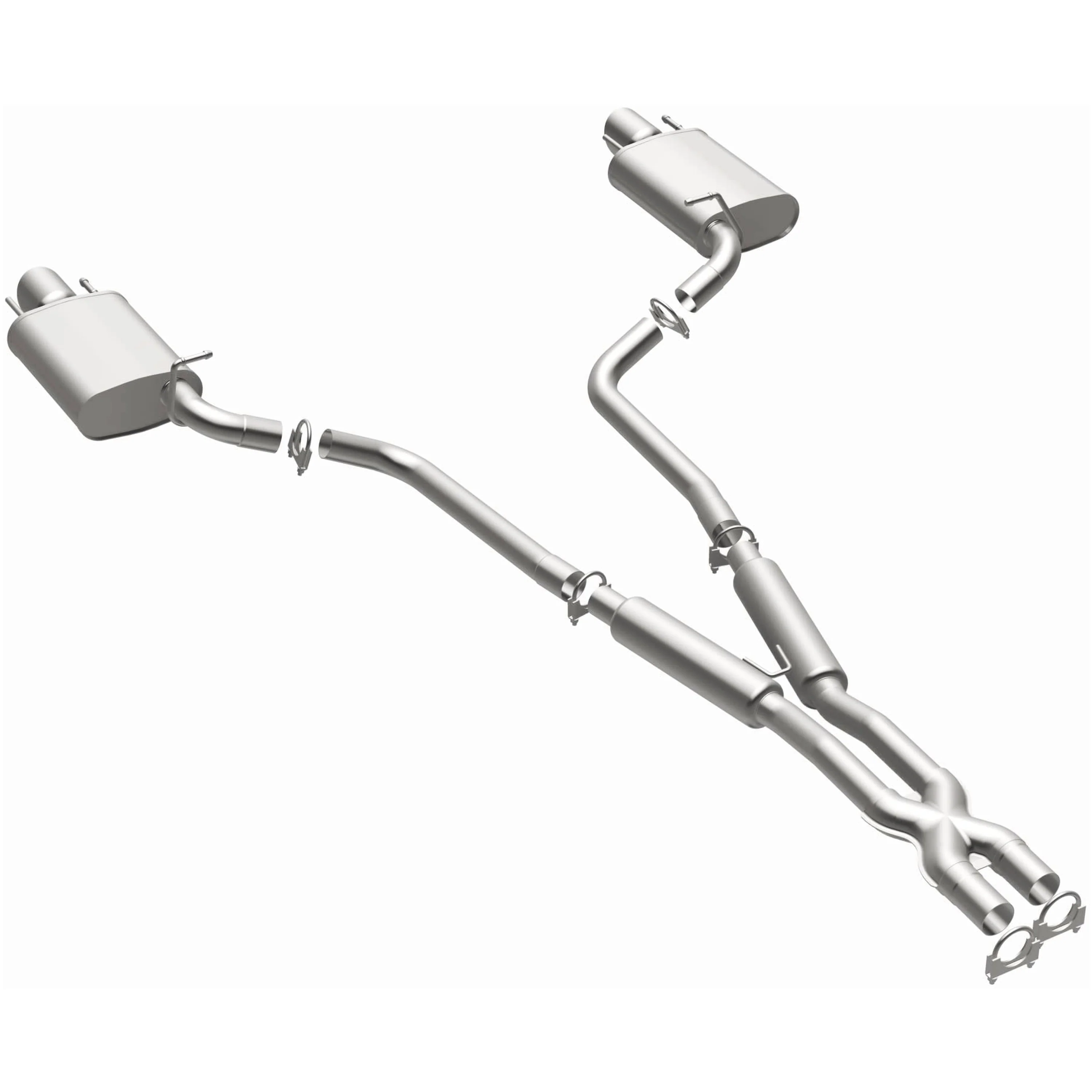 BRExhaust 2010-2012 Cadillac CTS 3.6L | 2010-2014 Cadillac CTS 3.0L Direct-Fit Exhaust System Kit 106-0863 - Image 2
