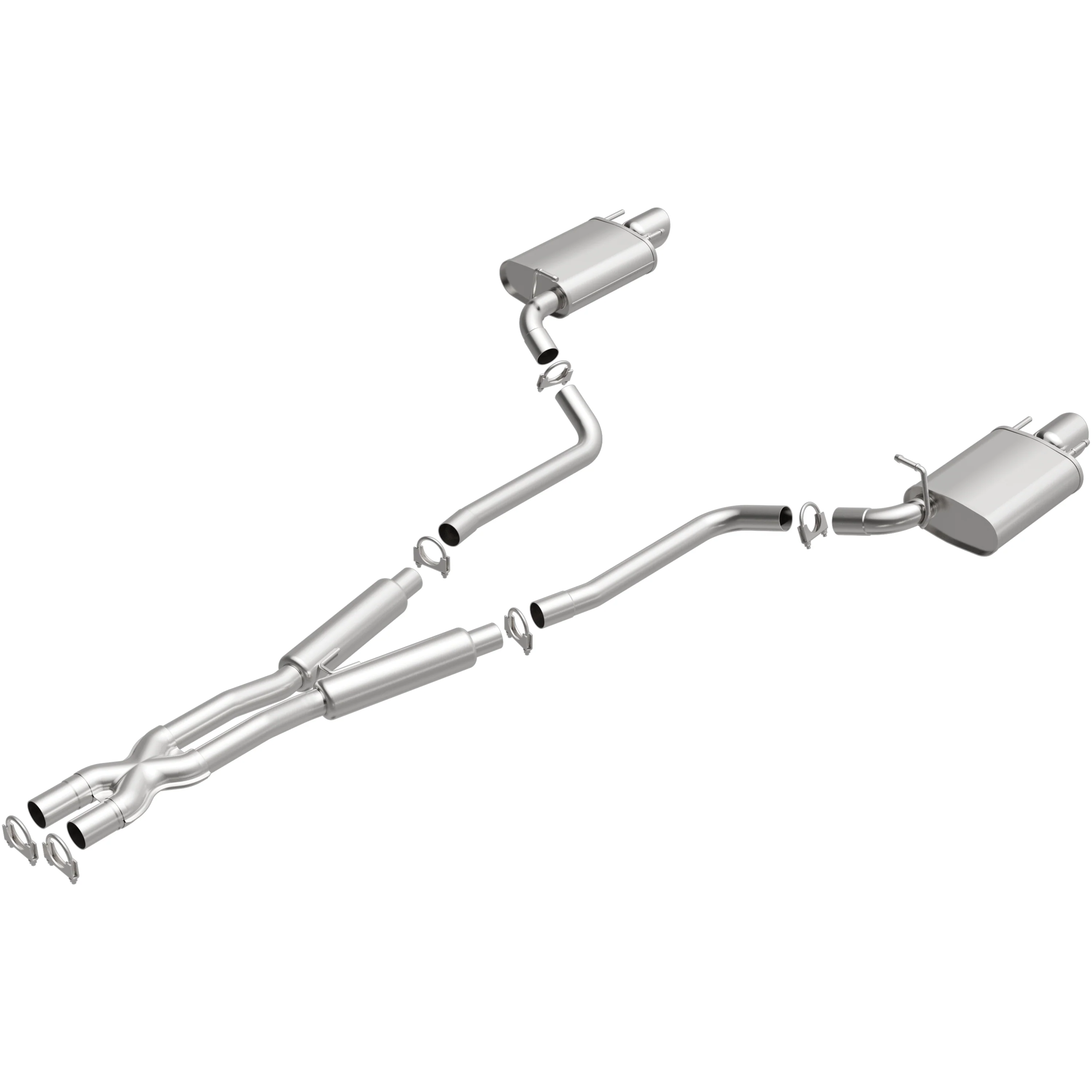 BRExhaust 2010-2012 Cadillac CTS 3.6L | 2010-2014 Cadillac CTS 3.0L Direct-Fit Exhaust System Kit 106-0863 - Image 4