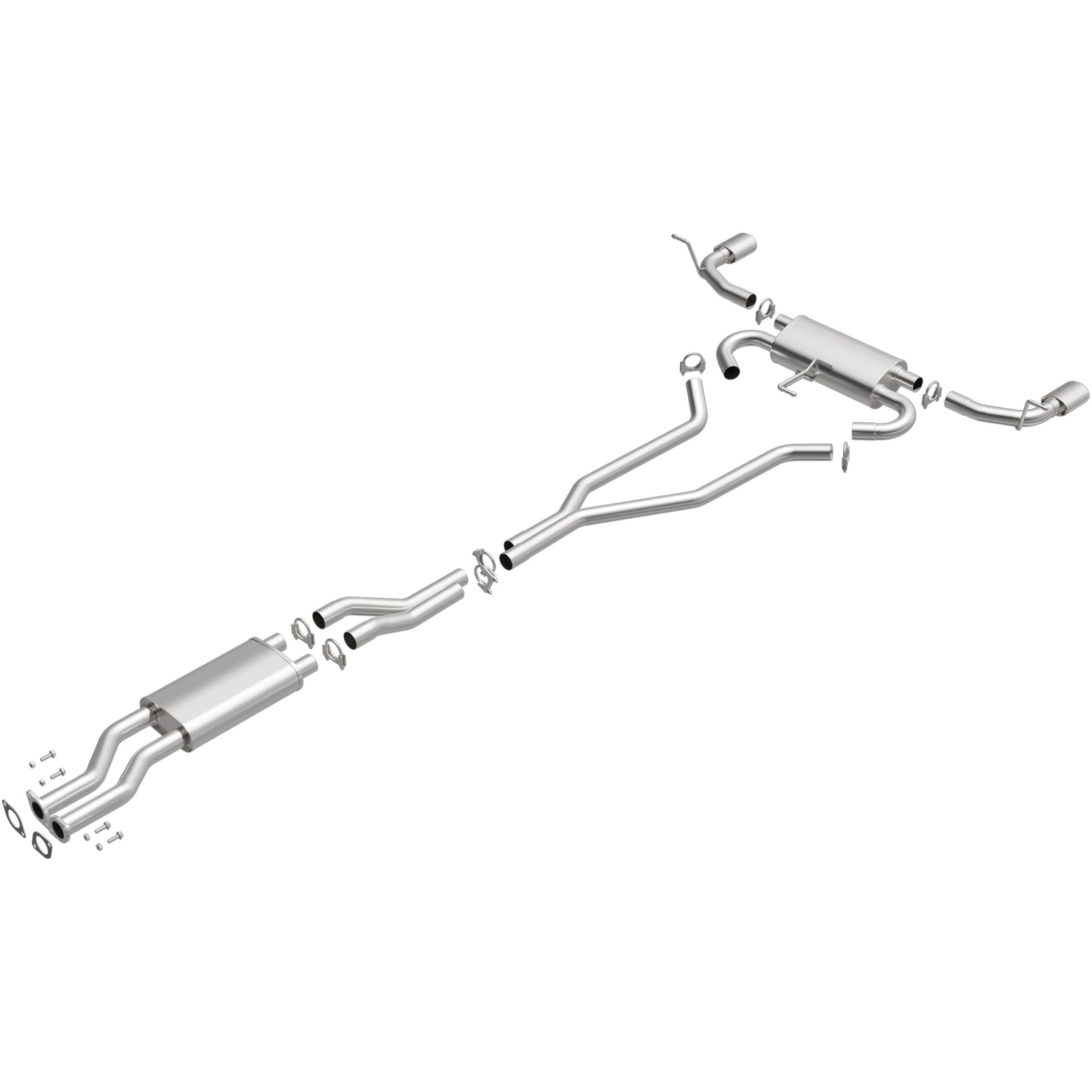 BRExhaust 2011-2014 Ford Edge 3.7L | 2011-2015 Lincoln MKX 3.7L Direct-Fit Exhaust System Kit 106-0882 - Image 2