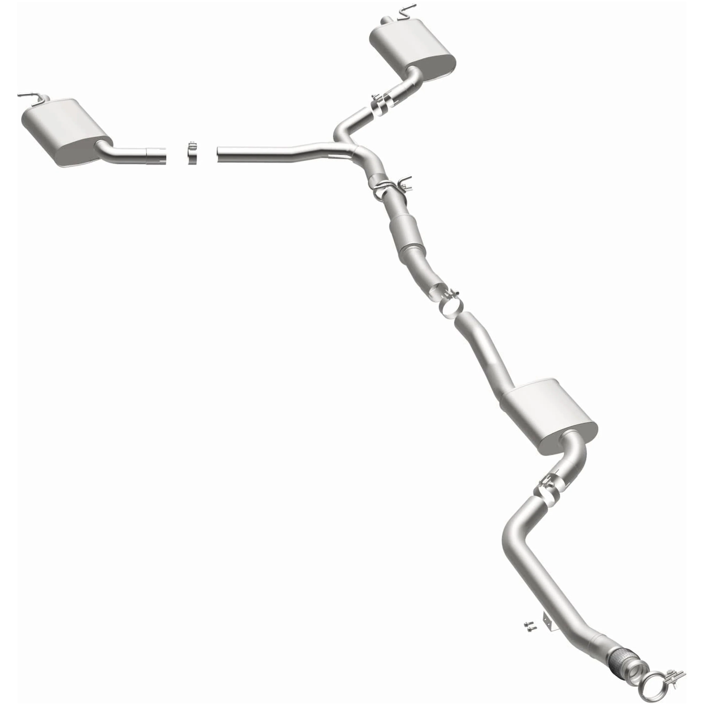 BRExhaust 2015-2018 Mercedes-Benz C300 2.0L Direct-Fit Exhaust System Kit 106-0967 - Image 2