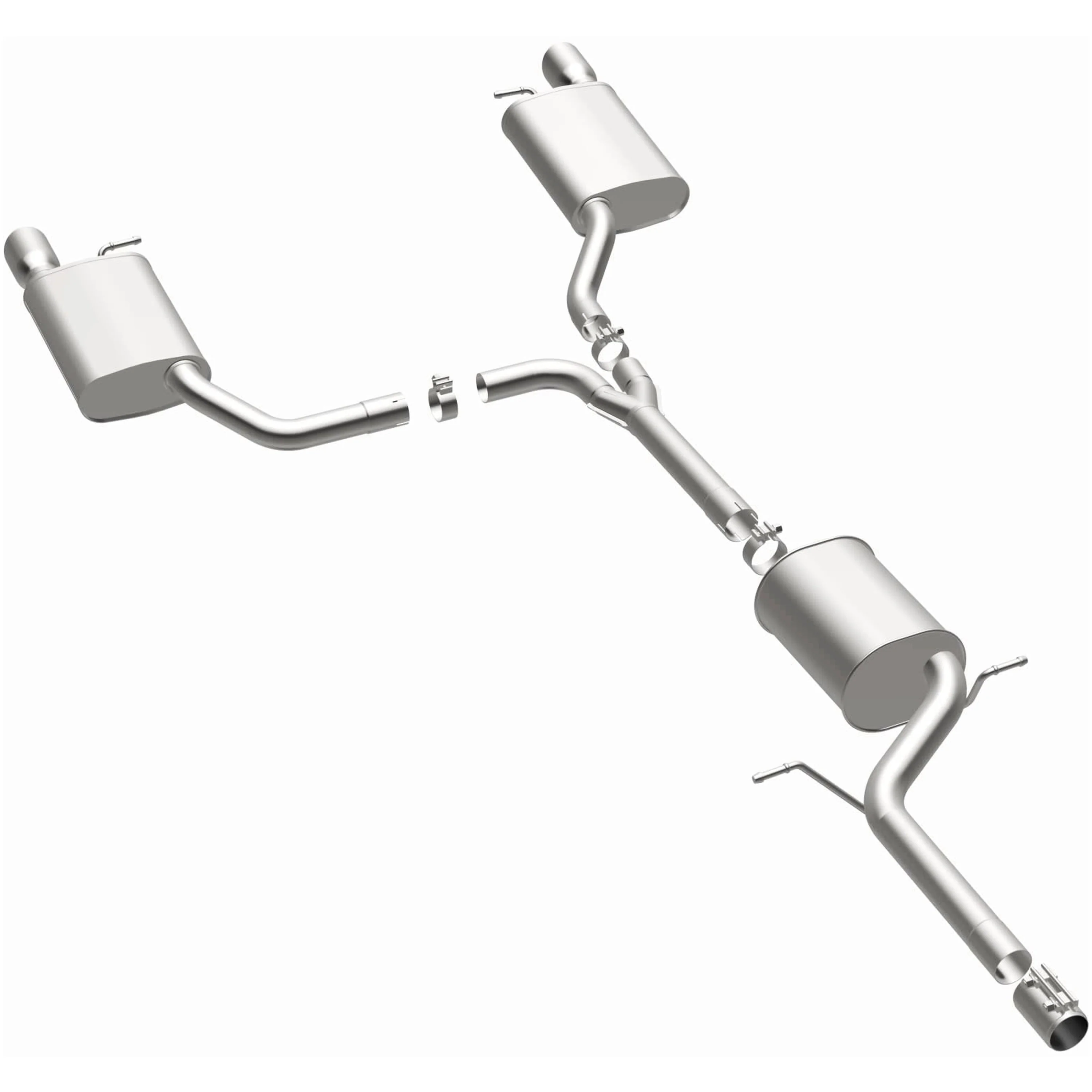BRExhaust 2013-2017 Audi Q5 2.0L Direct-Fit Exhaust System Kit 106-0981 - Image 2