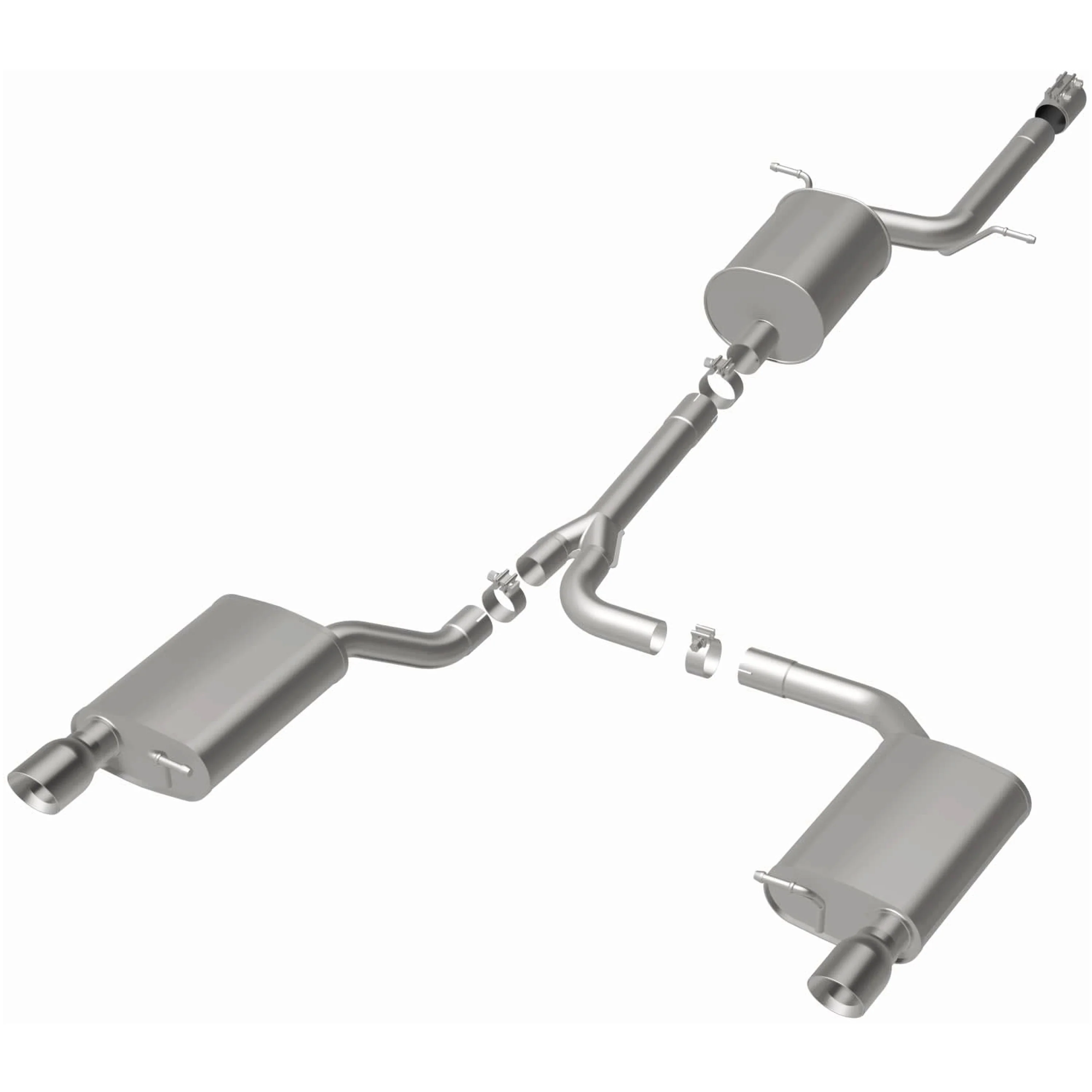 BRExhaust 2013-2017 Audi Q5 2.0L Direct-Fit Exhaust System Kit 106-0981 - Image 3