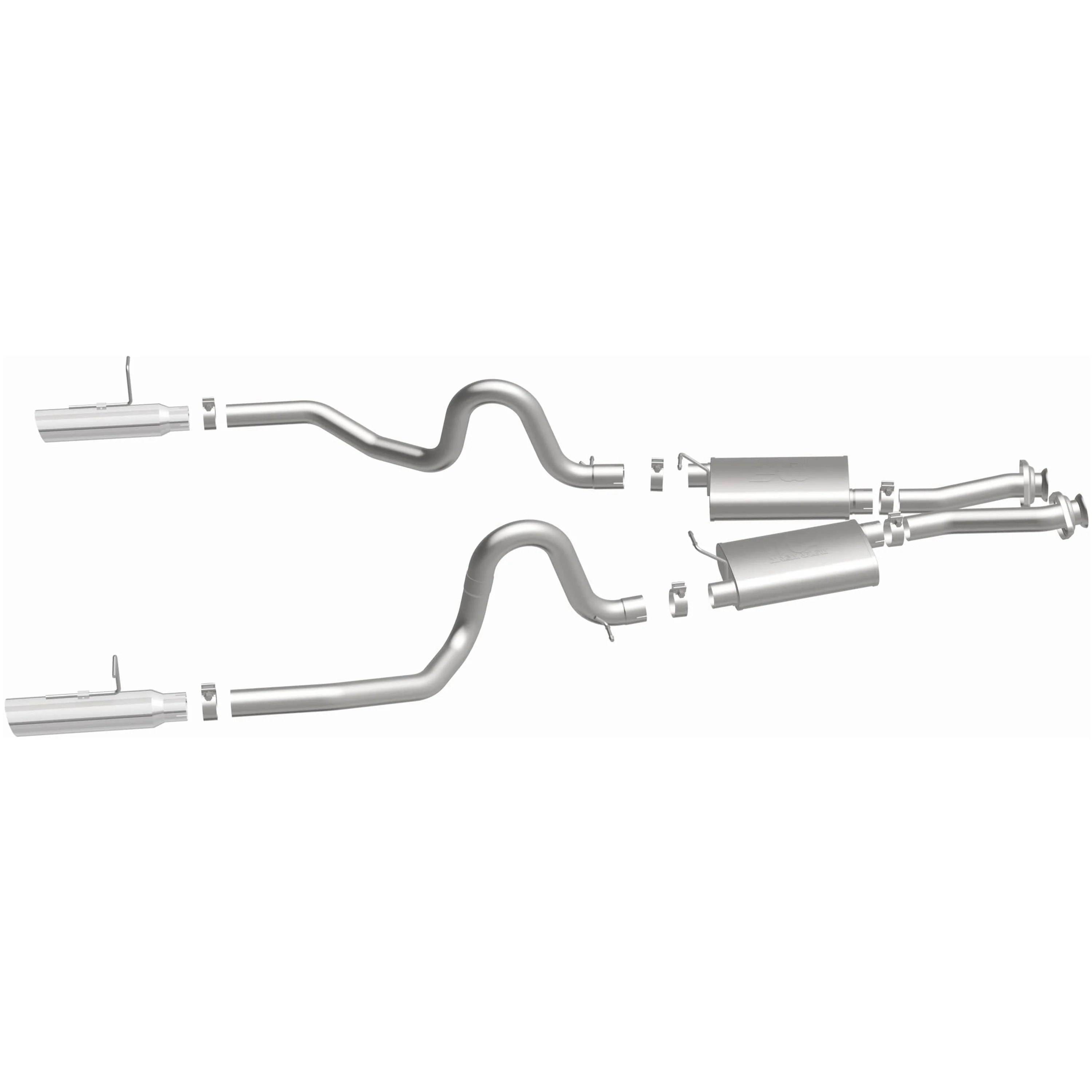 MagnaFlow 1994-1995 Ford Mustang 5.0L | 1996-1998 Ford Mustang 4.6L Street Series Cat-Back Performance Exhaust System 15638 - Image 4