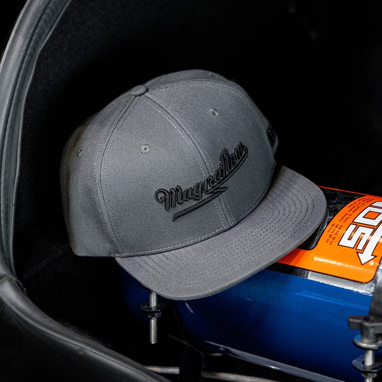 Flow Stamp Snapback Hat - Dark Heather - Image 4