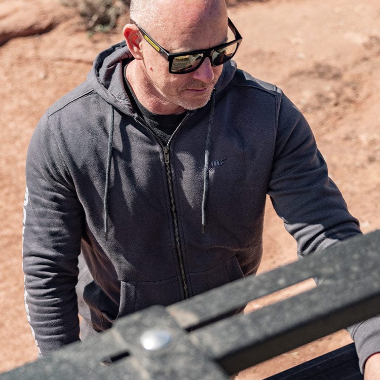 MagnaFlow Gravel Gray Men's Zip-Up Hoodie - Image 4
